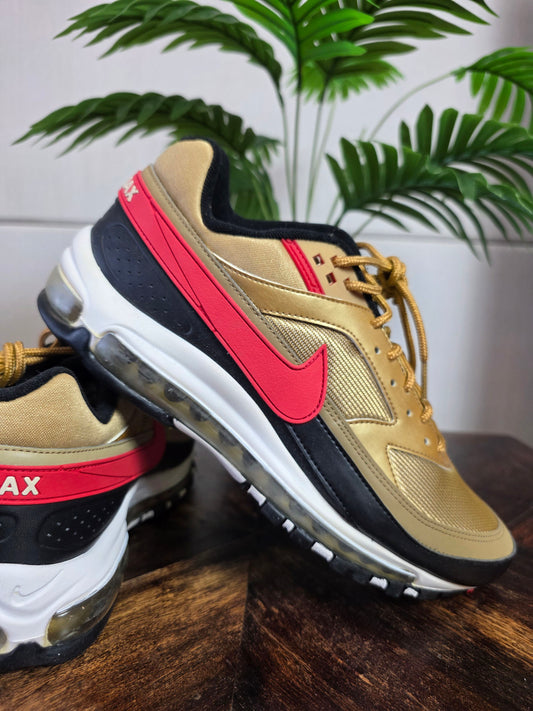 Nike Air Max 97 BW Metallic Gold University Red maat 44