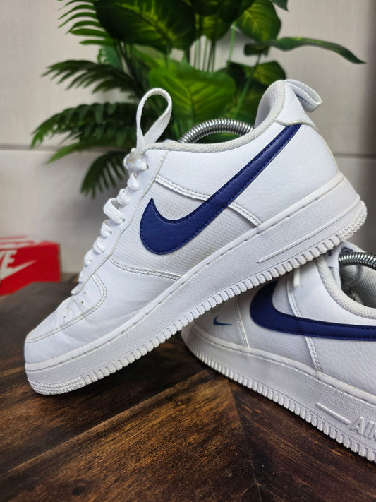 Nike Air Force 1 '07 White Blue maat 42