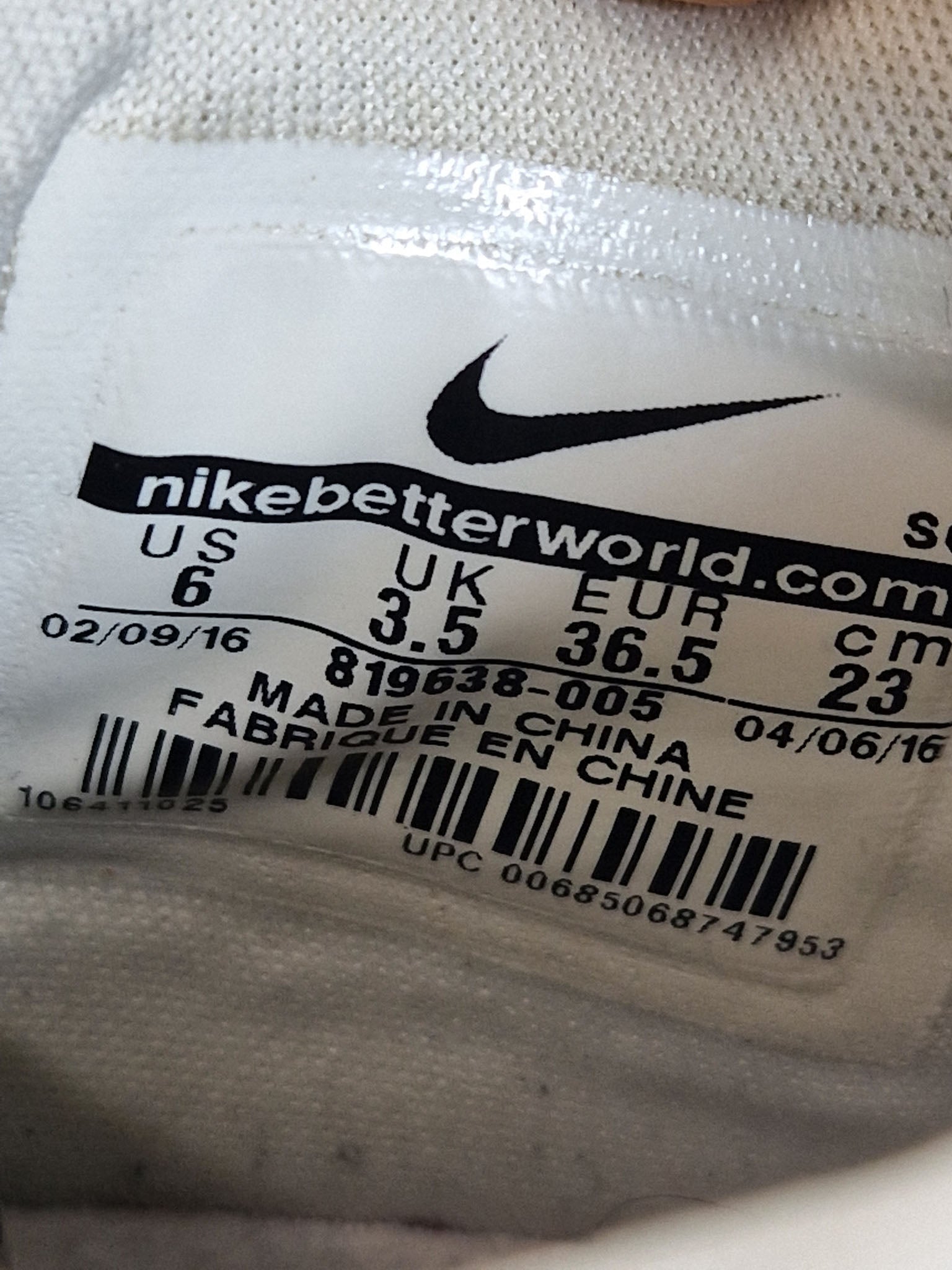 Nike Air Max BW Ultra Light Bone White maat 36,5