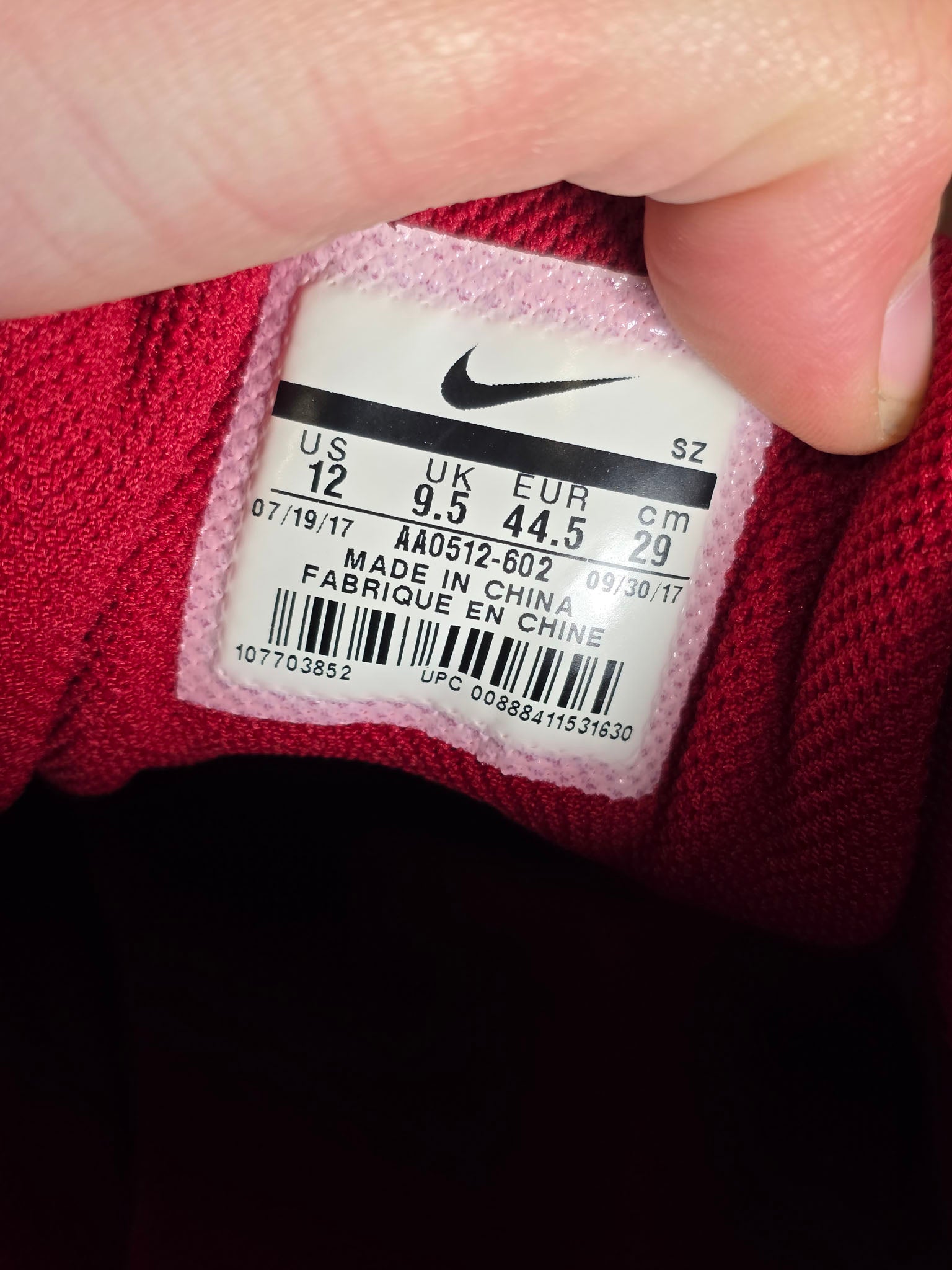 Nike Air Max 1 Jewel Gym Red maat 44,5