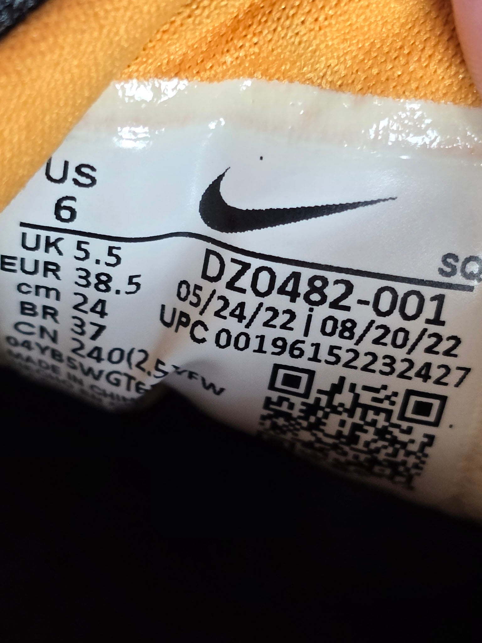 Nike Air Max 1 Duck "Honeydew" maat 38,5