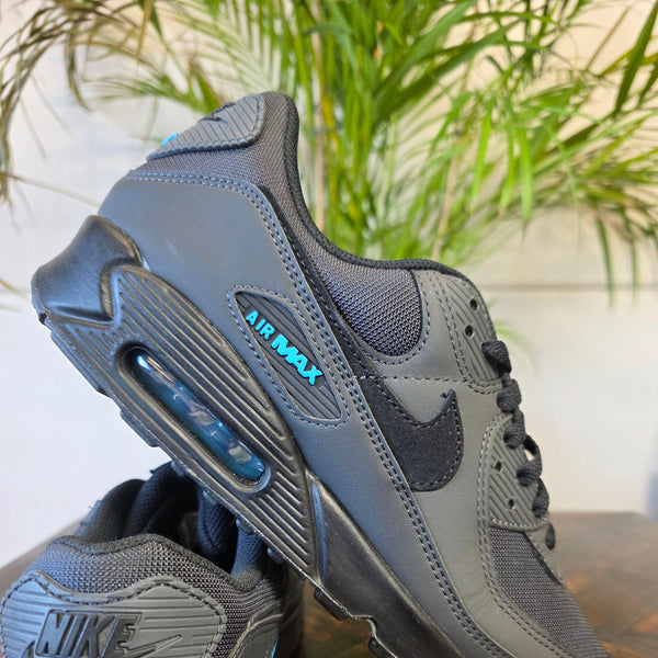 Nike Air Max 90 Dark Smoke Grey Laser Blue maat 46