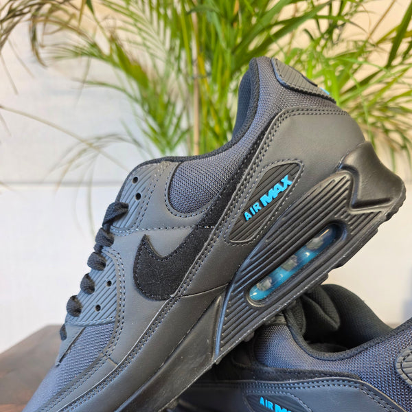 Nike Air Max 90 Dark Smoke Grey Laser Blue maat 46