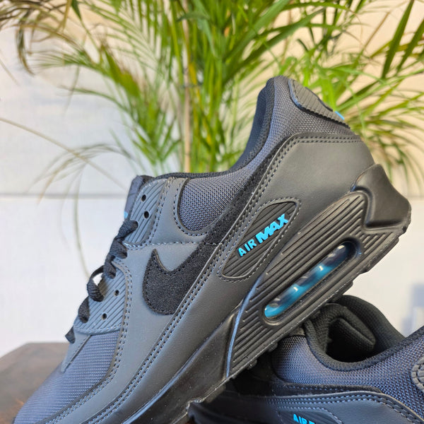 Nike Air Max 90 Dark Smoke Grey Laser Blue maat 46