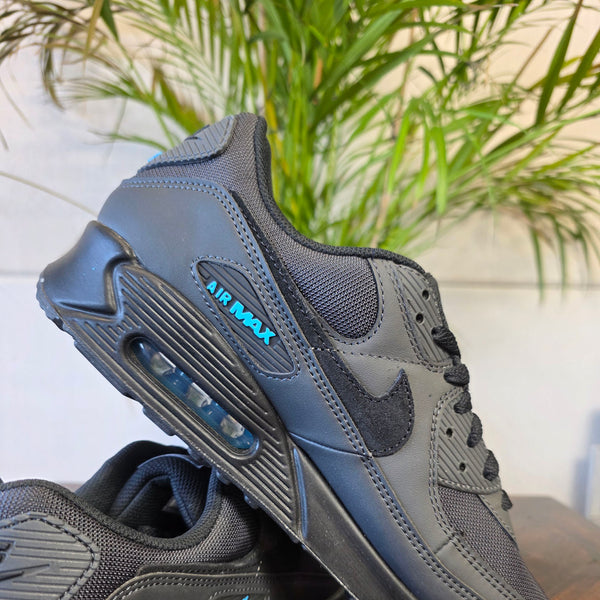 Nike Air Max 90 Dark Smoke Grey Laser Blue maat 46