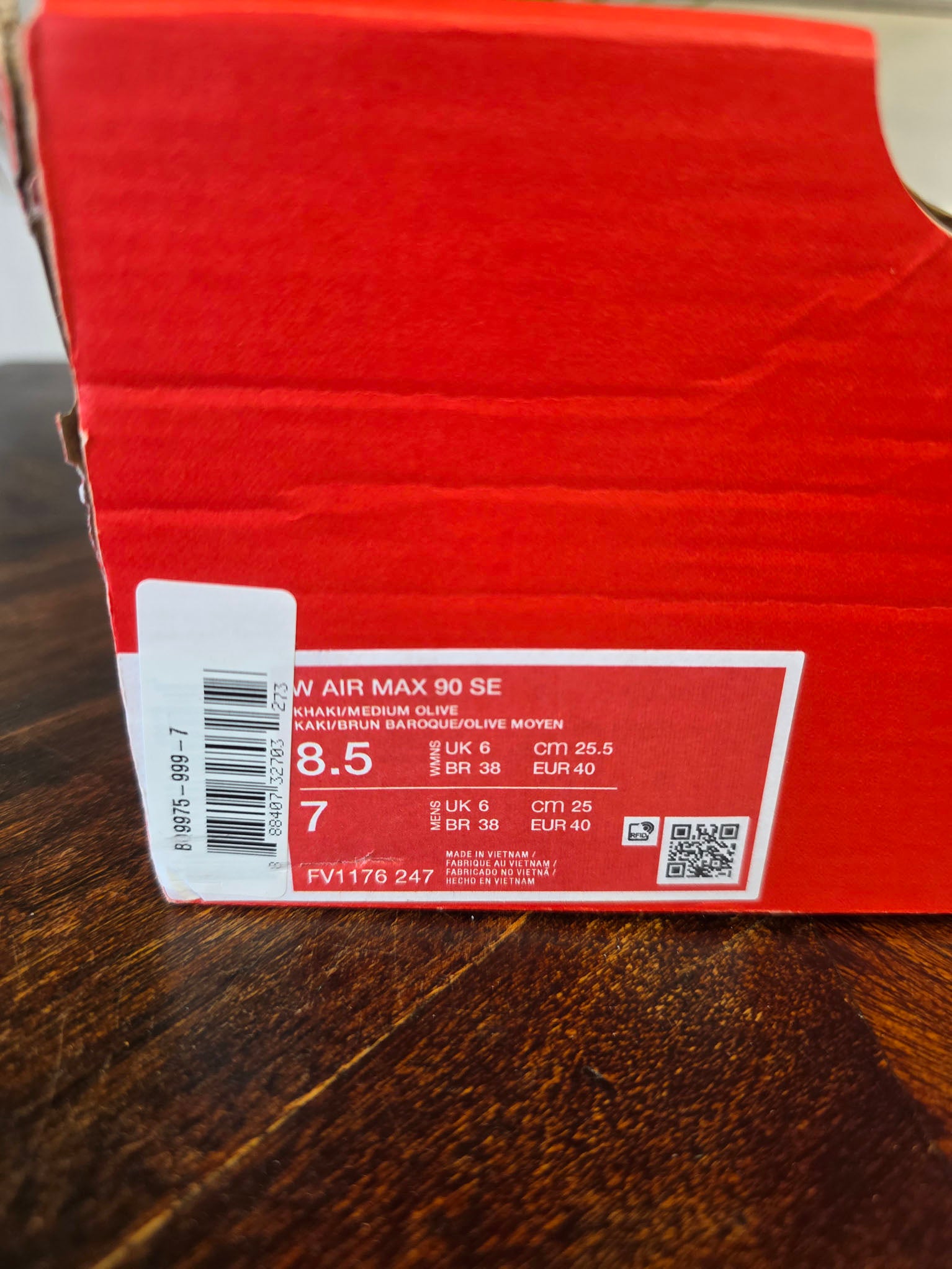 Nike Air Max 90 Lace Toggle Baroque Brown maat 40