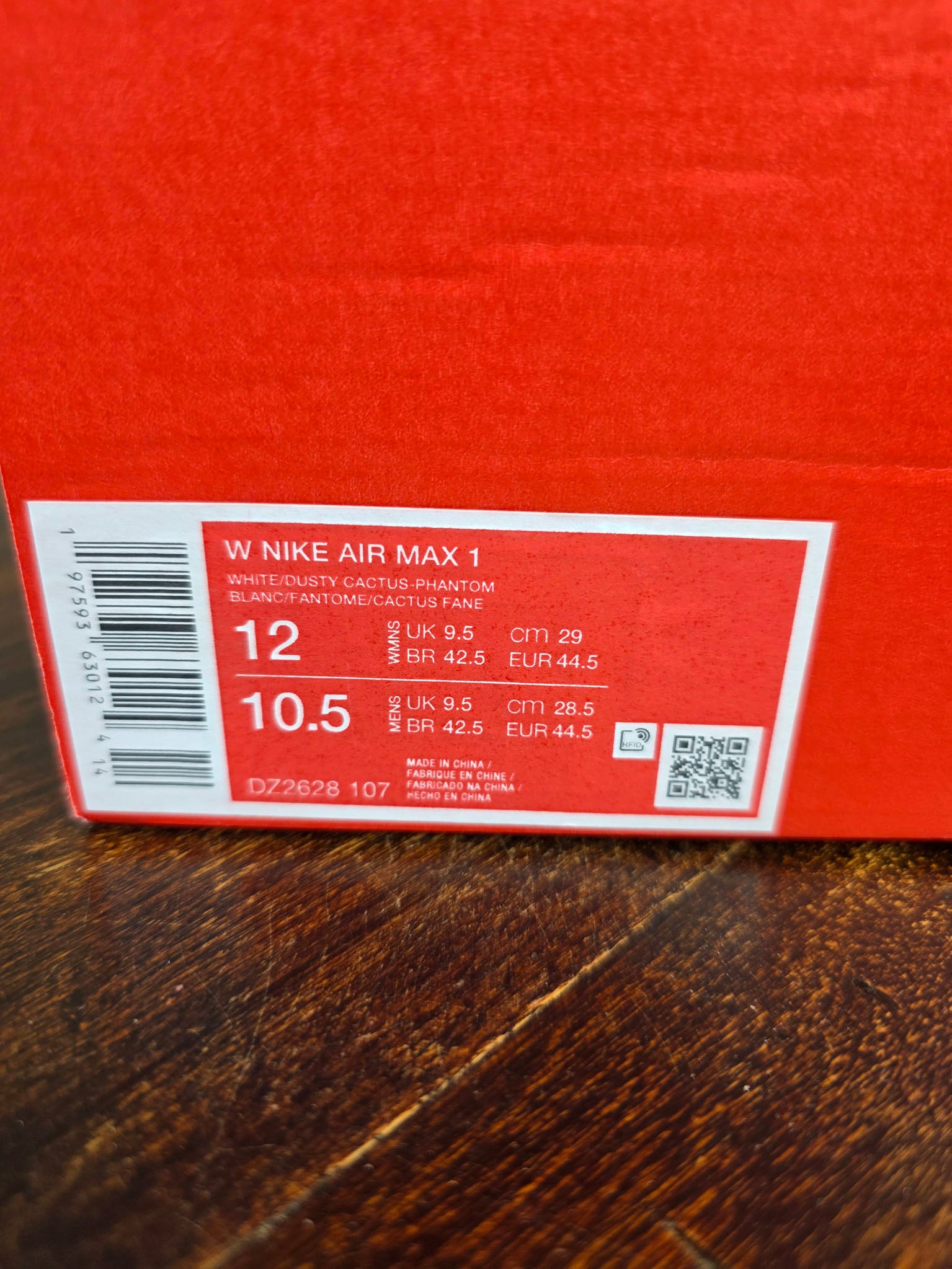 Nike Air Max 1 Dusty Cactus maat 44,5