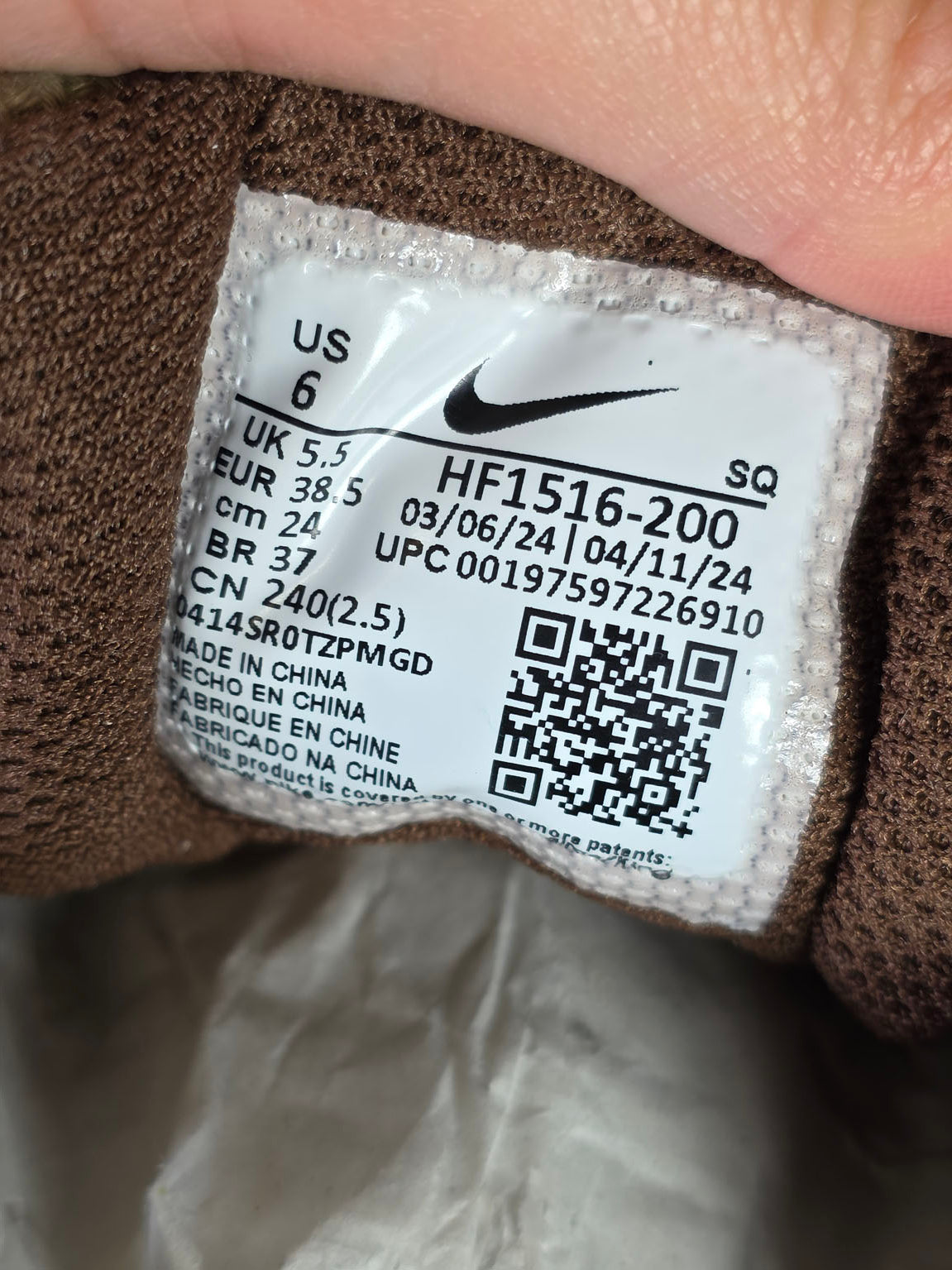 Nike Air Max 1 Neutral Olive Cacao Wow maat 38,5