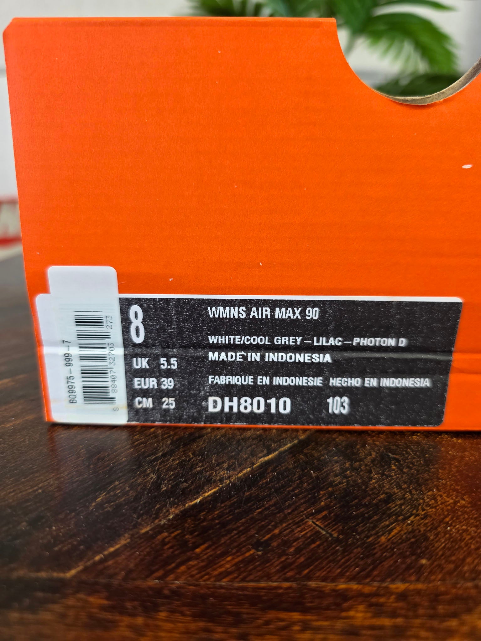 Nike Air Max 90 White Lilac maat 39