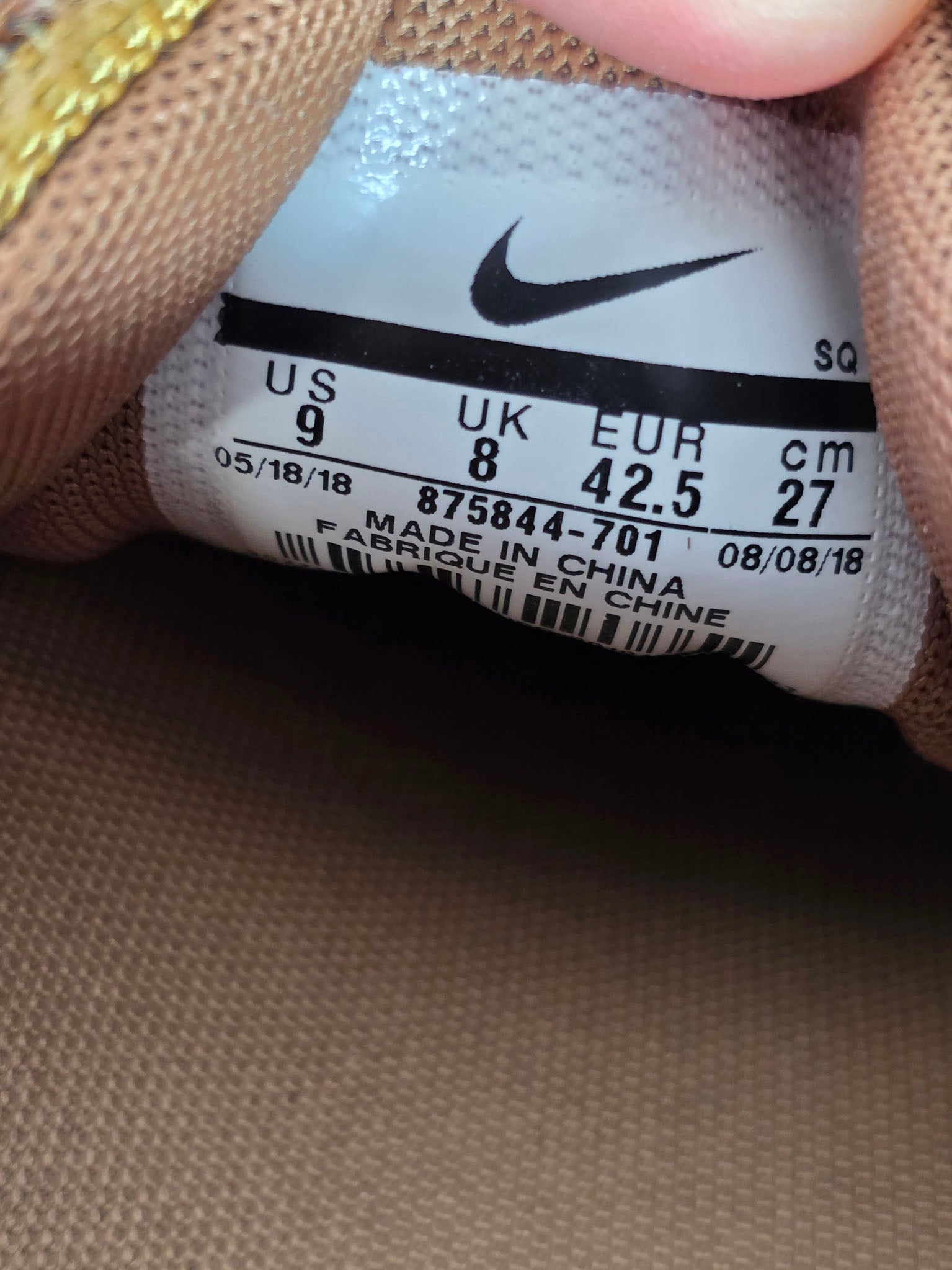 Nike Air Max 1 Wheat (2018) maat 42,5