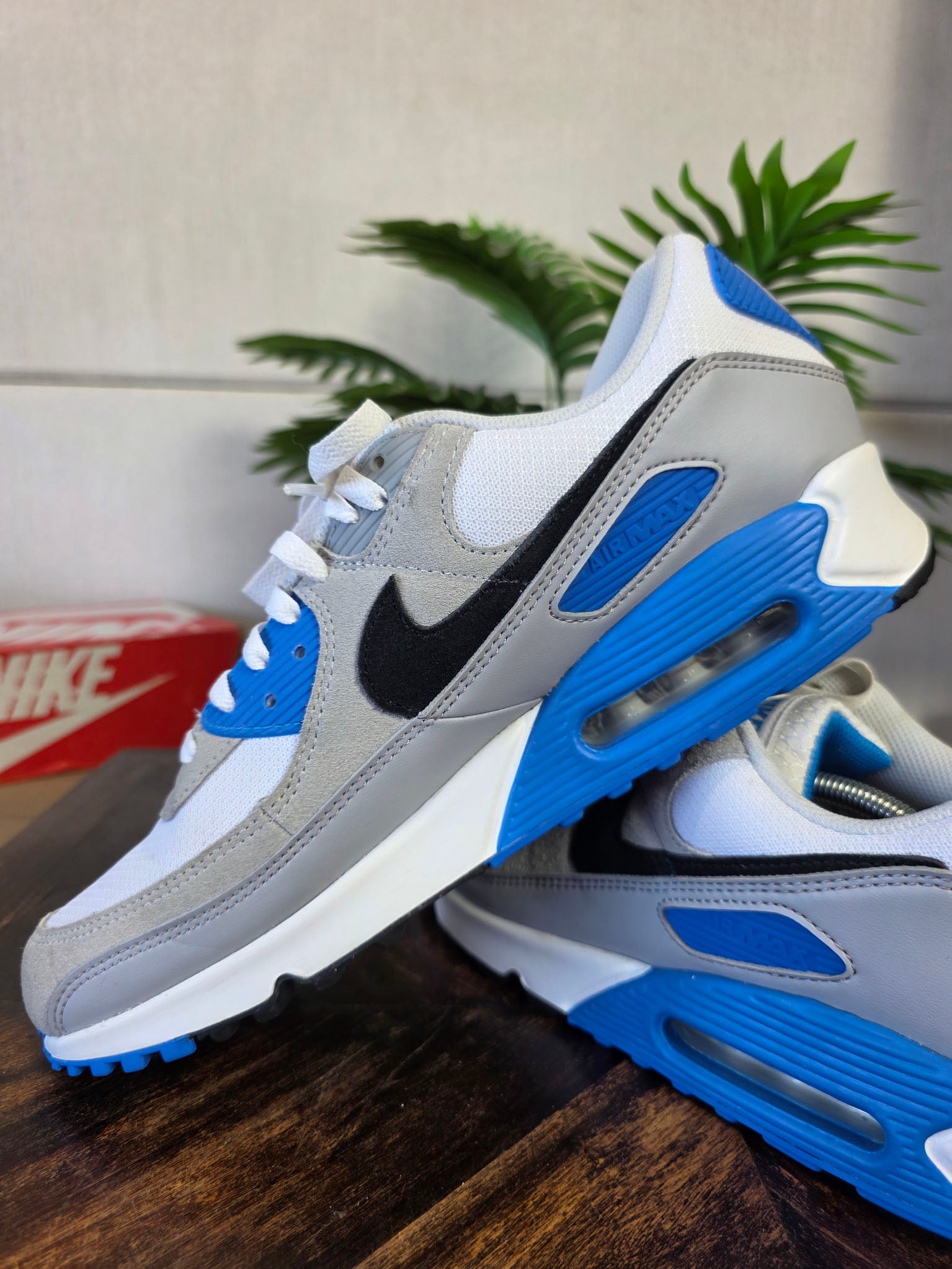 Nike Air Max 90 Pure Photo Platinum Blue maat 47