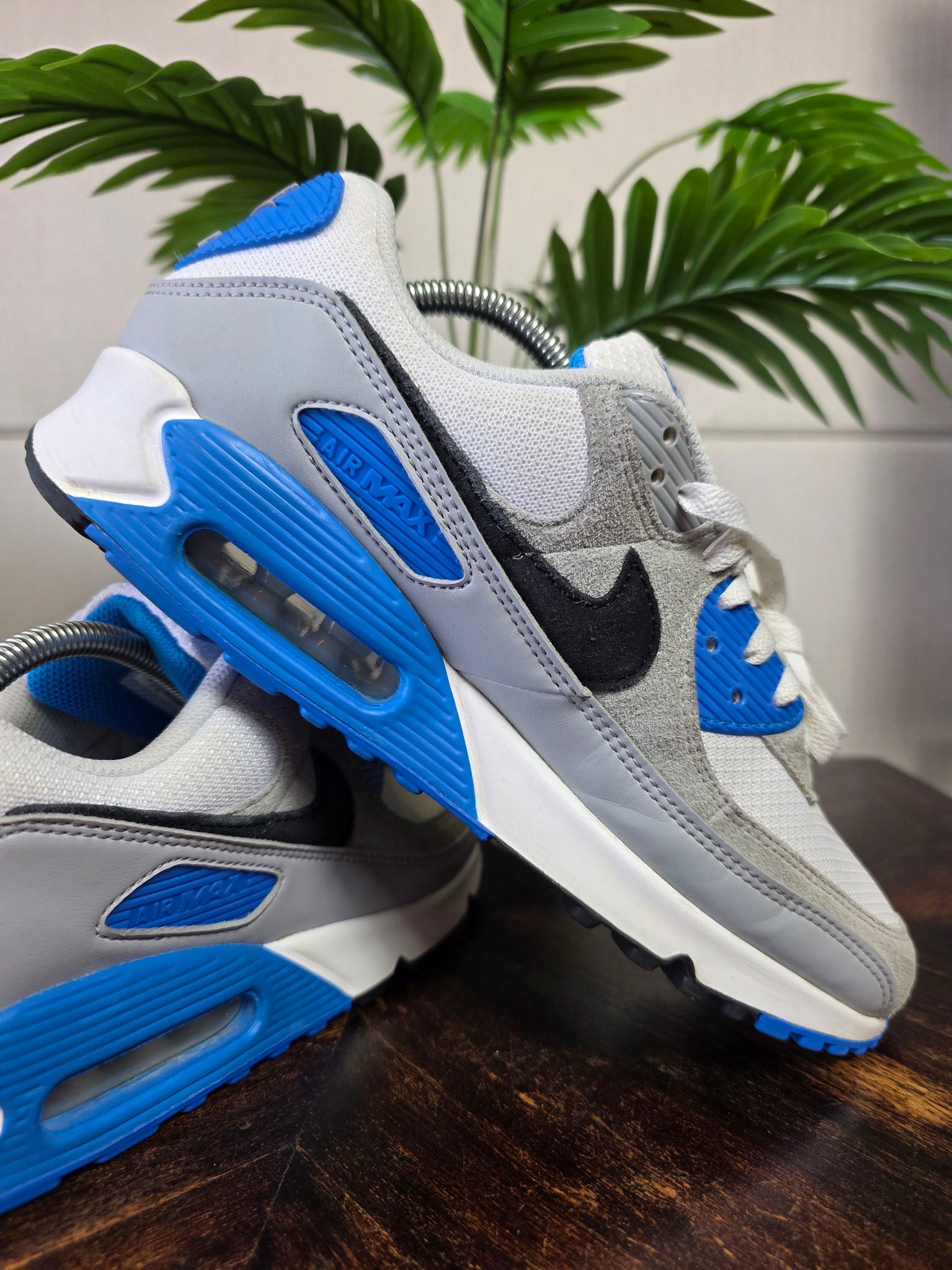 Nike Air Max 90 Pure Platinum Photo Blue maat 43