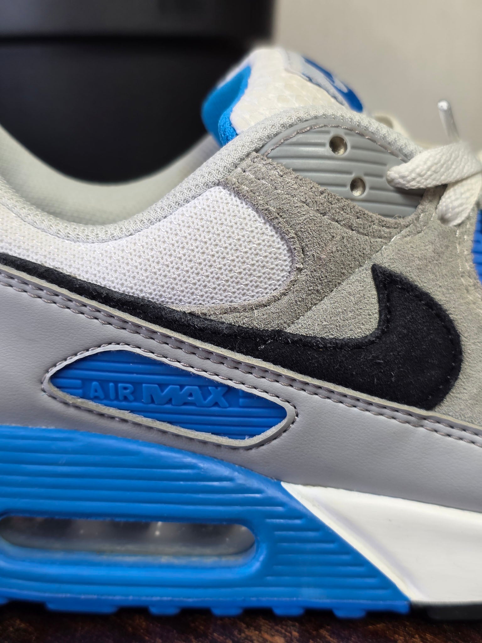 Nike Air Max 90 Pure Platinum Photo Blue maat 43