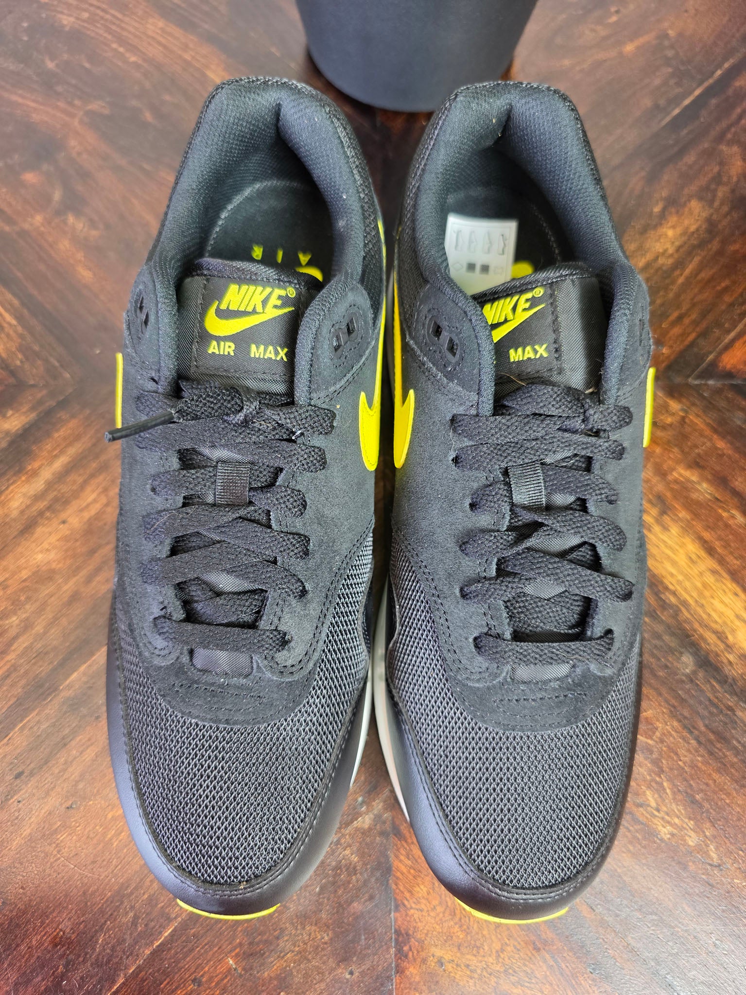 Nike Air Max 1 Black Opti Yellow maat 44