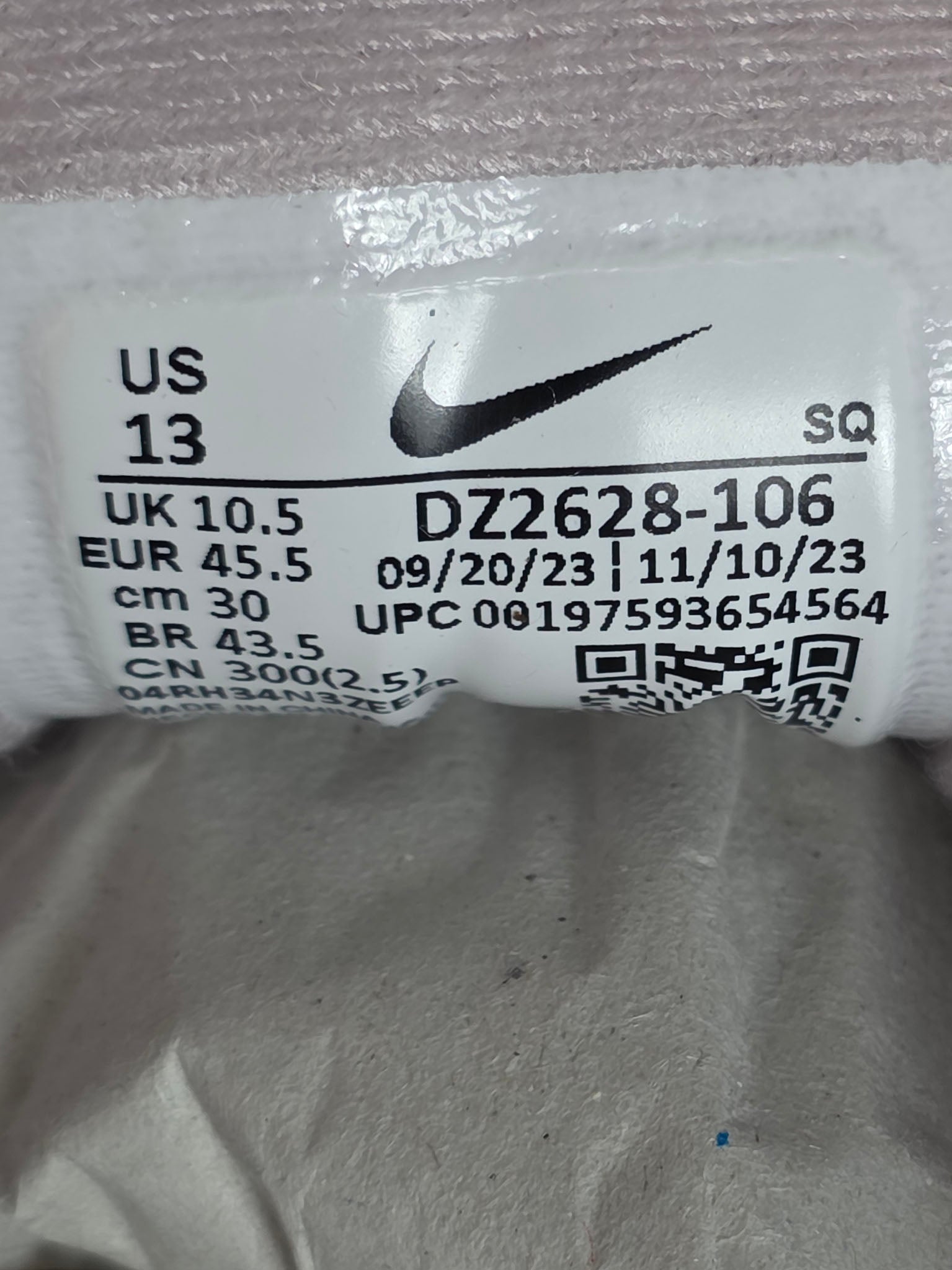 Nike Air Max 1 Platinum Violet maat 45,5