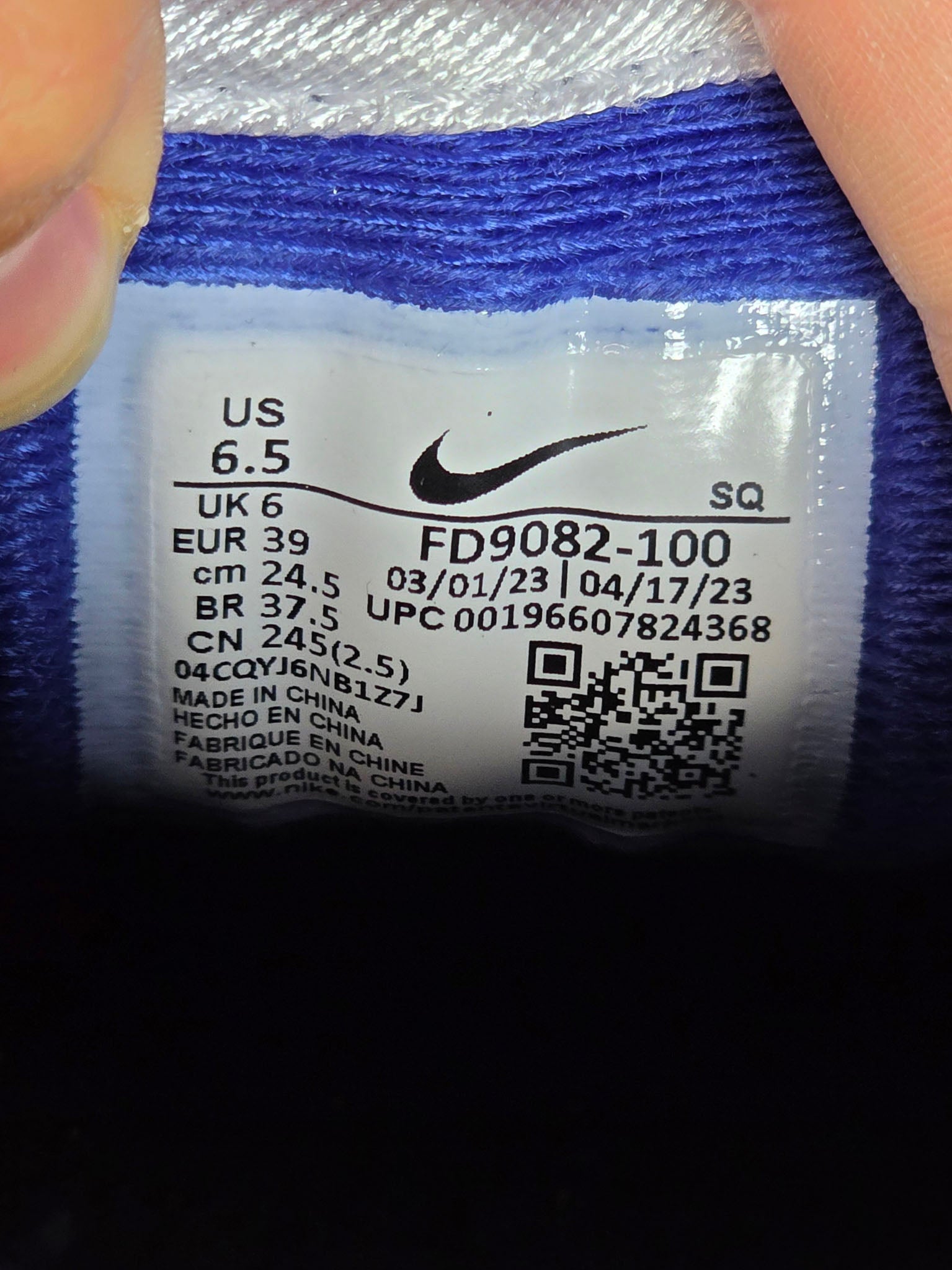 Nike Air Max 1 Deep Royal Blue maat 39