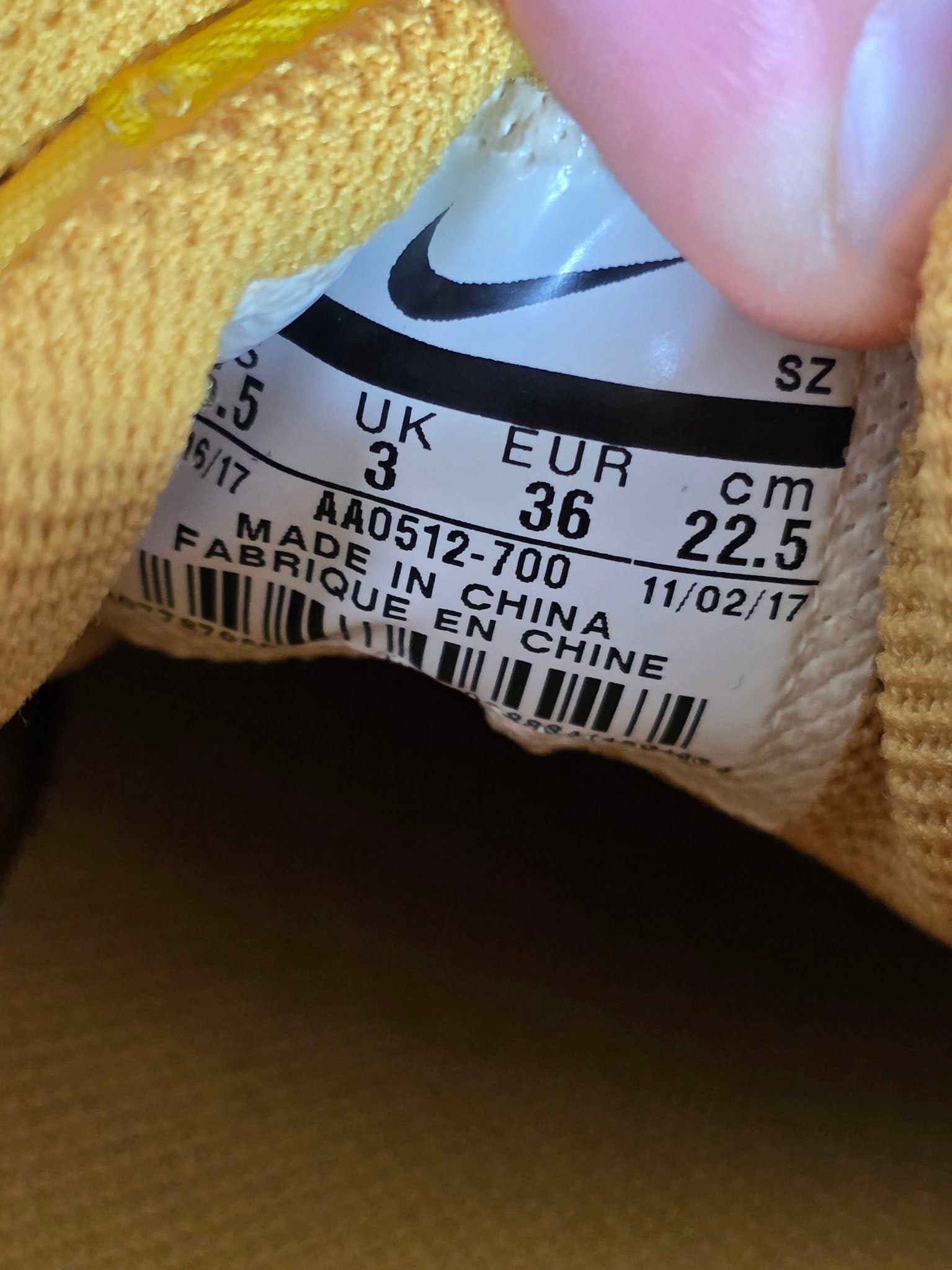 Nike Air Max 1 Jewel Mineral Yellow maat 36