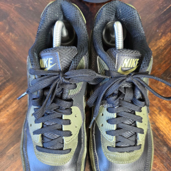 Nike Air Max 90 Leather Black Medium Olive maat 41