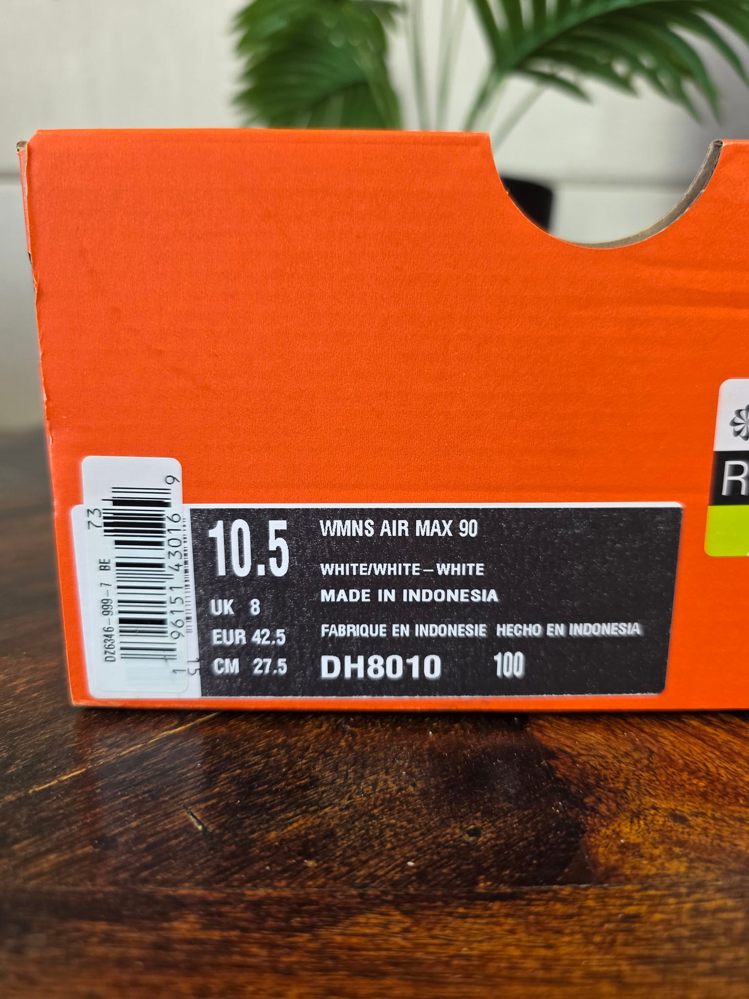 Nike Air Max 90 Triple White maat 42,5