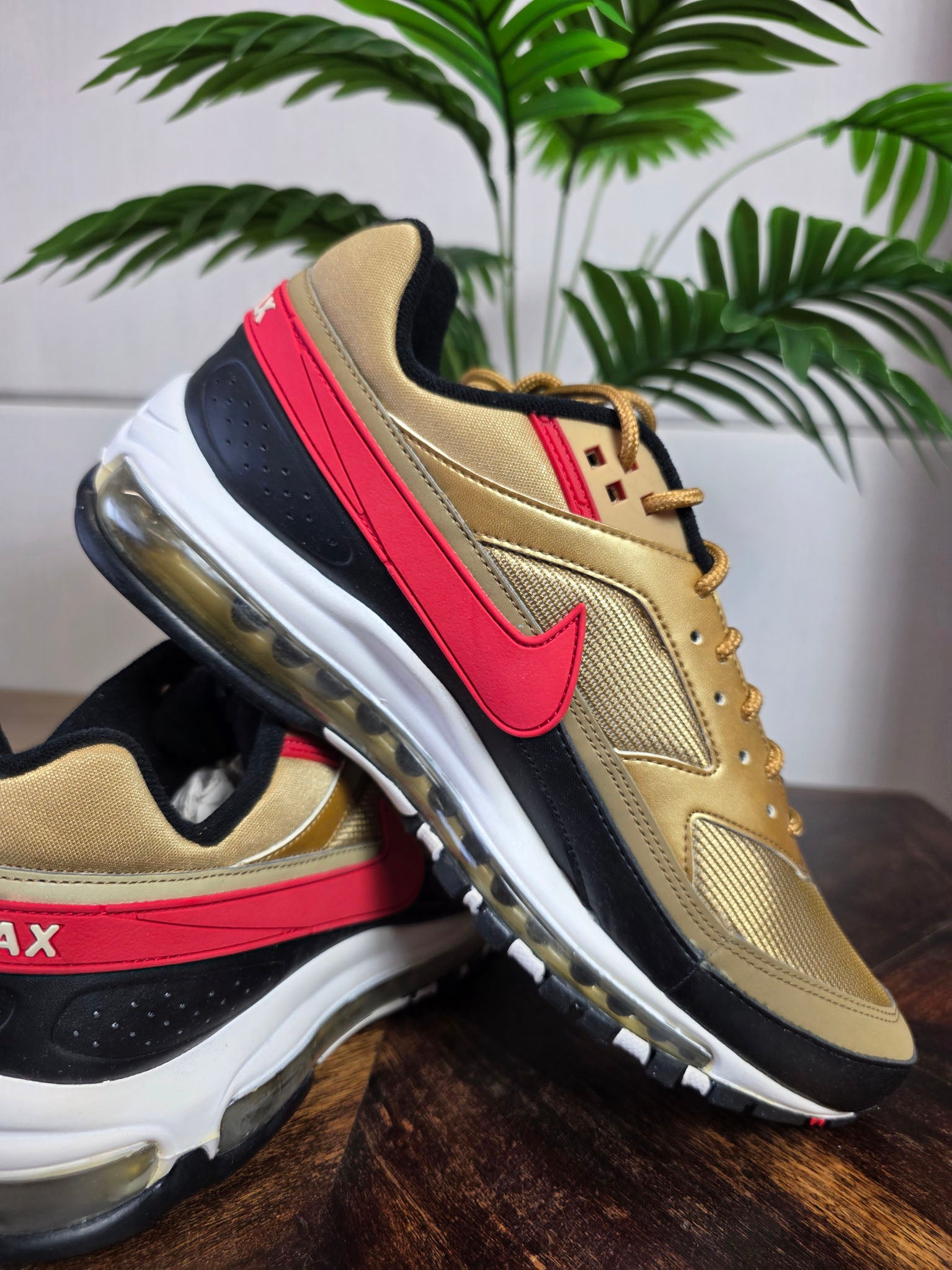 Nike Air Max 97 BW Metallic Gold University Red maat 44