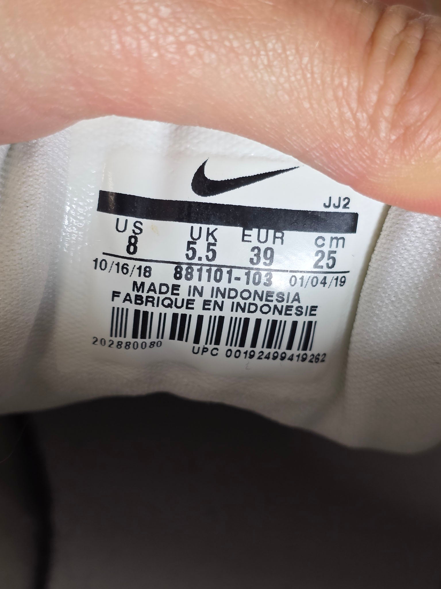 Nike Air Max 1 Liner Blue White maat 39