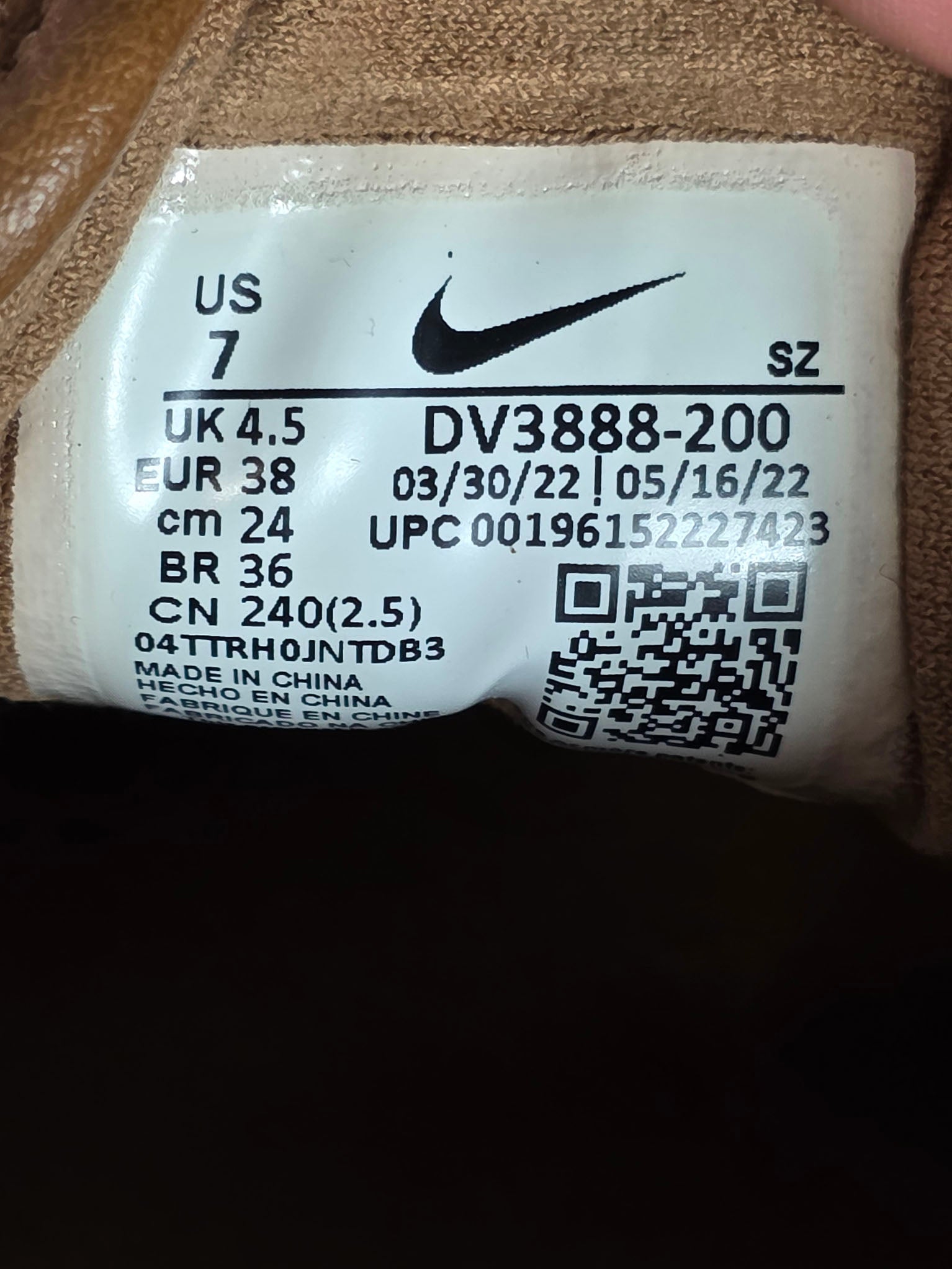Nike Air Max 1 '87 Ale Brown maat 38