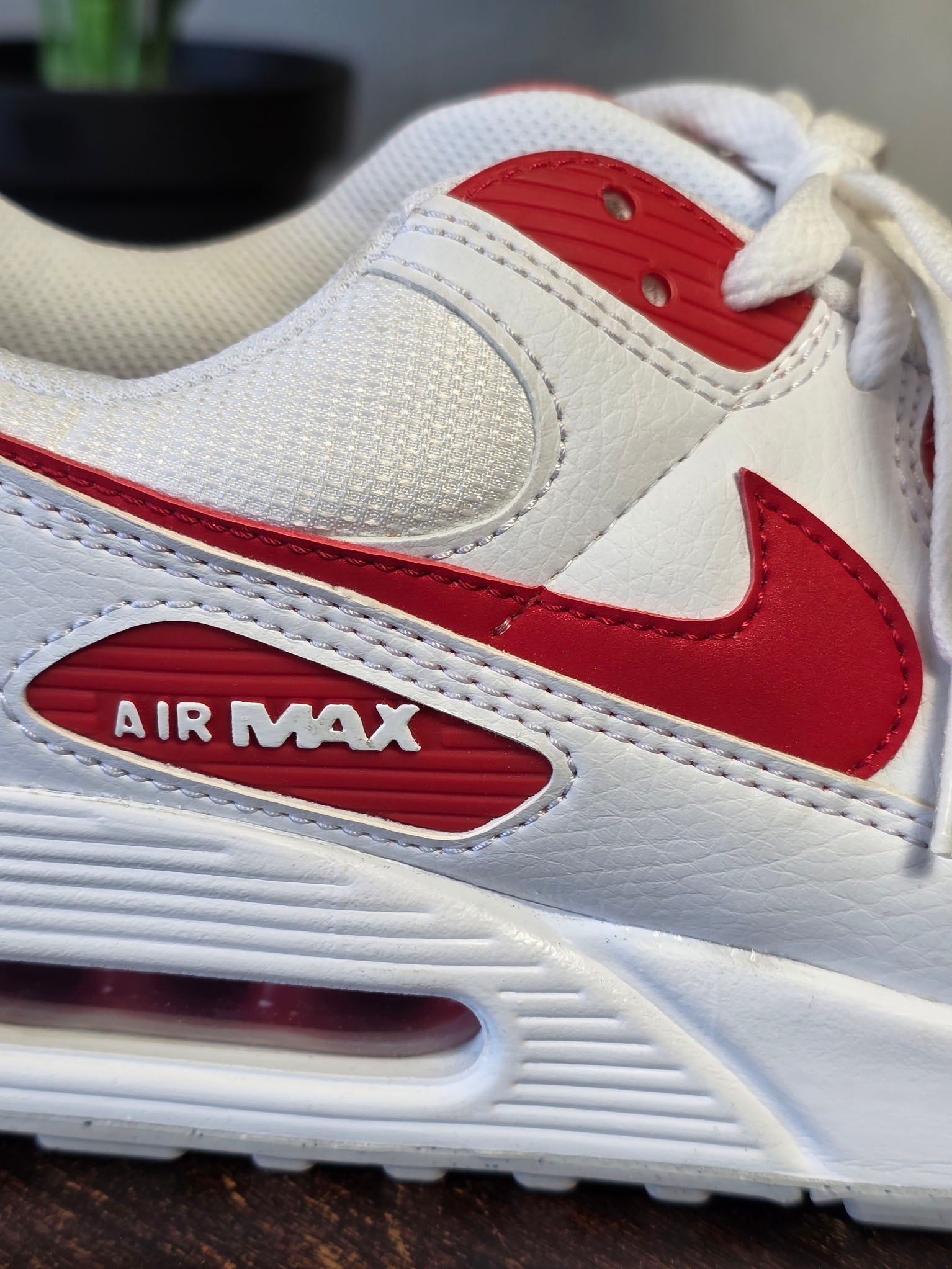 Nike Air Max 90 White University Red maat 45
