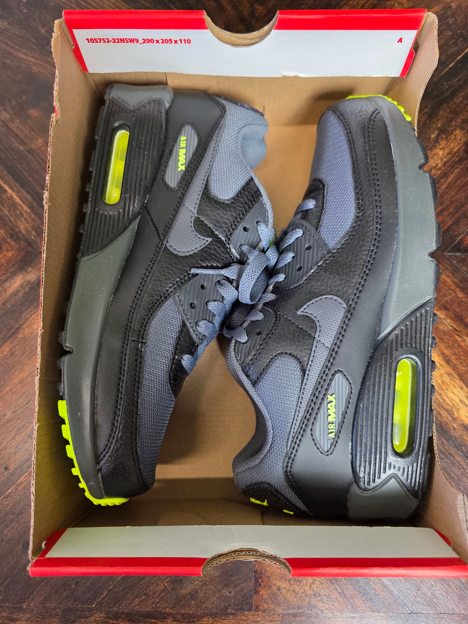 Nike Air Max 90 Next Nature GS "Dark Grey Volt" maat 40