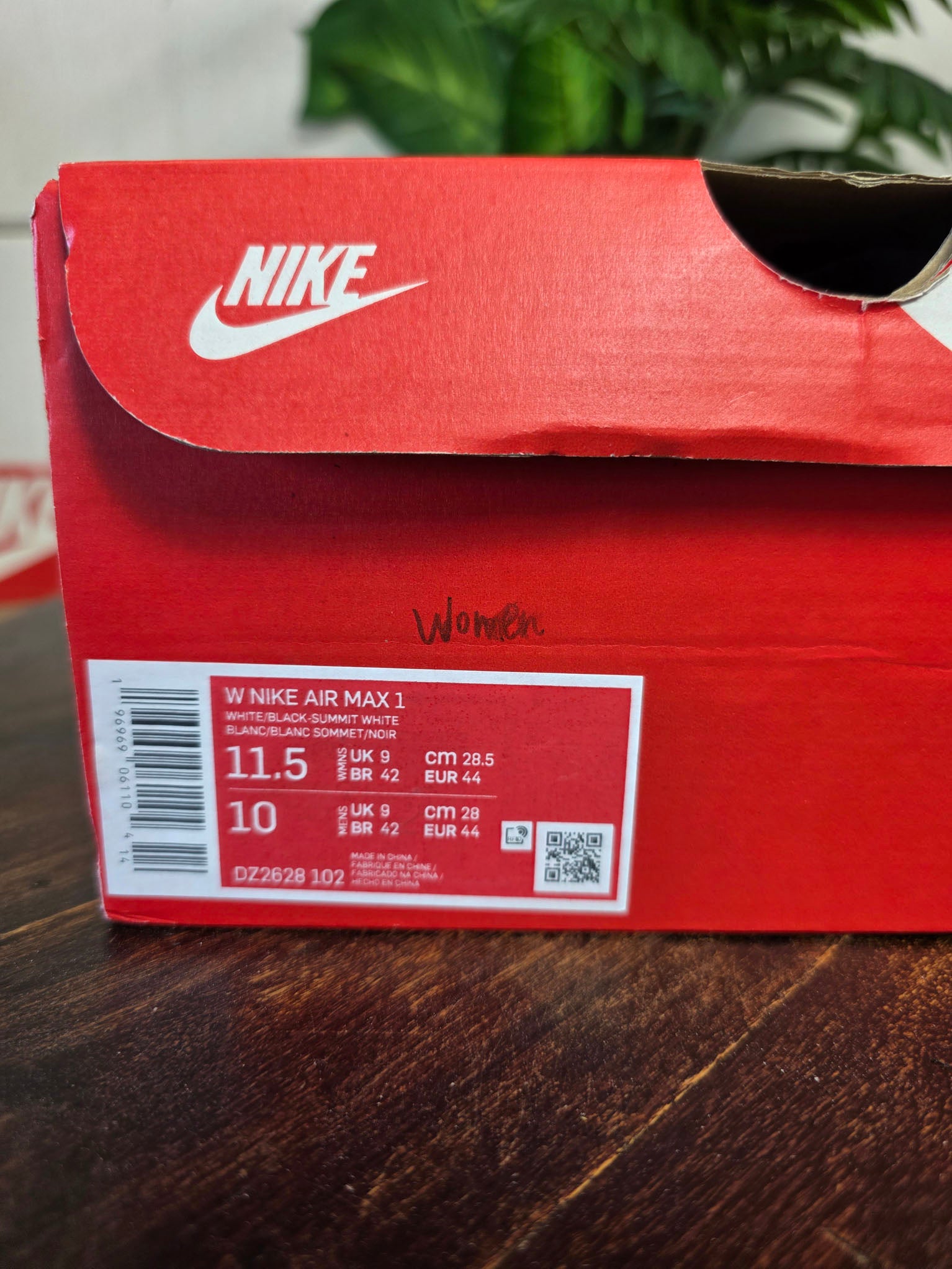 Nike Air Max 1 Black White maat 44