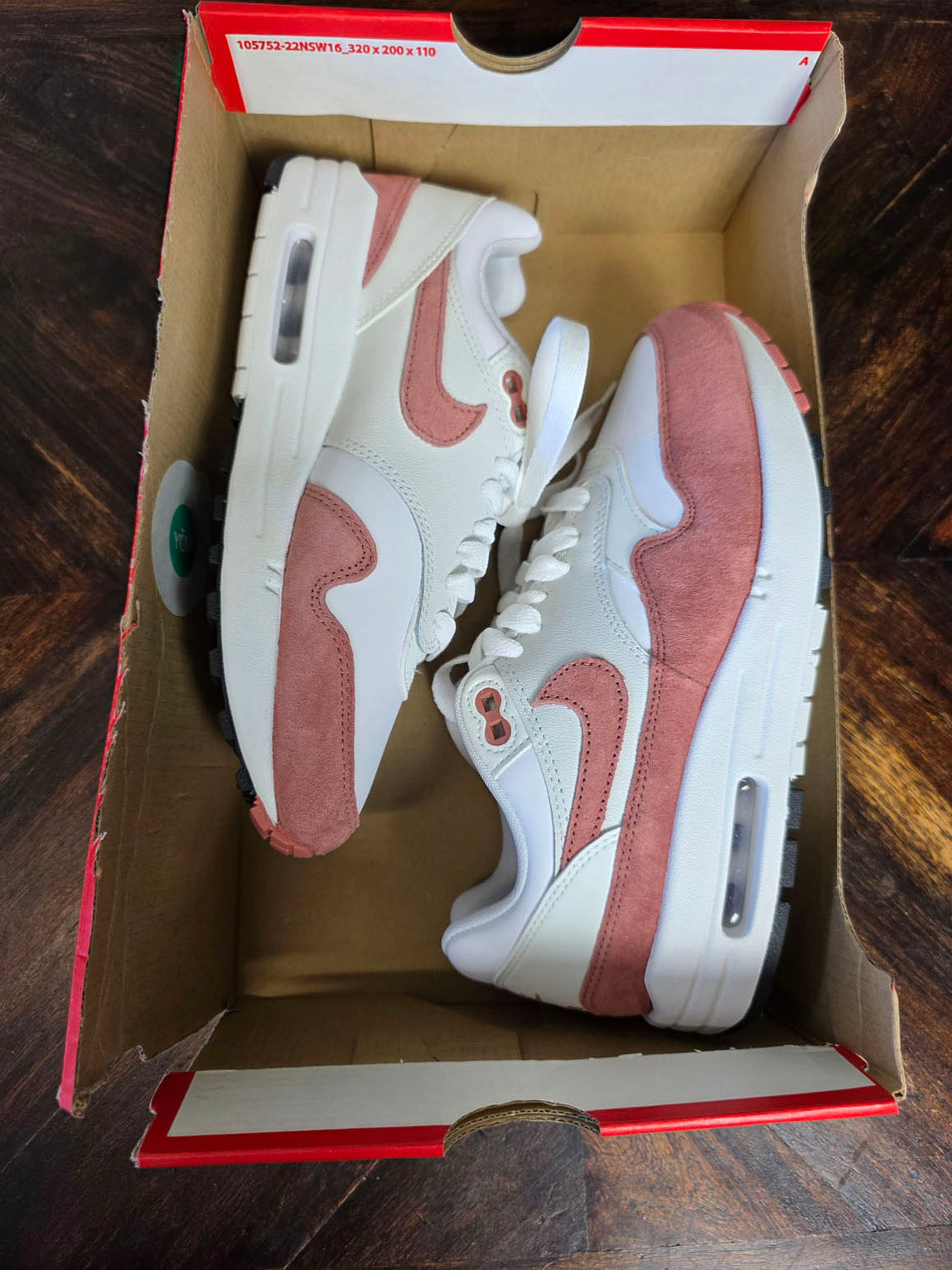 Nike Air Max 1 '87 White Canyon Pink maat 38