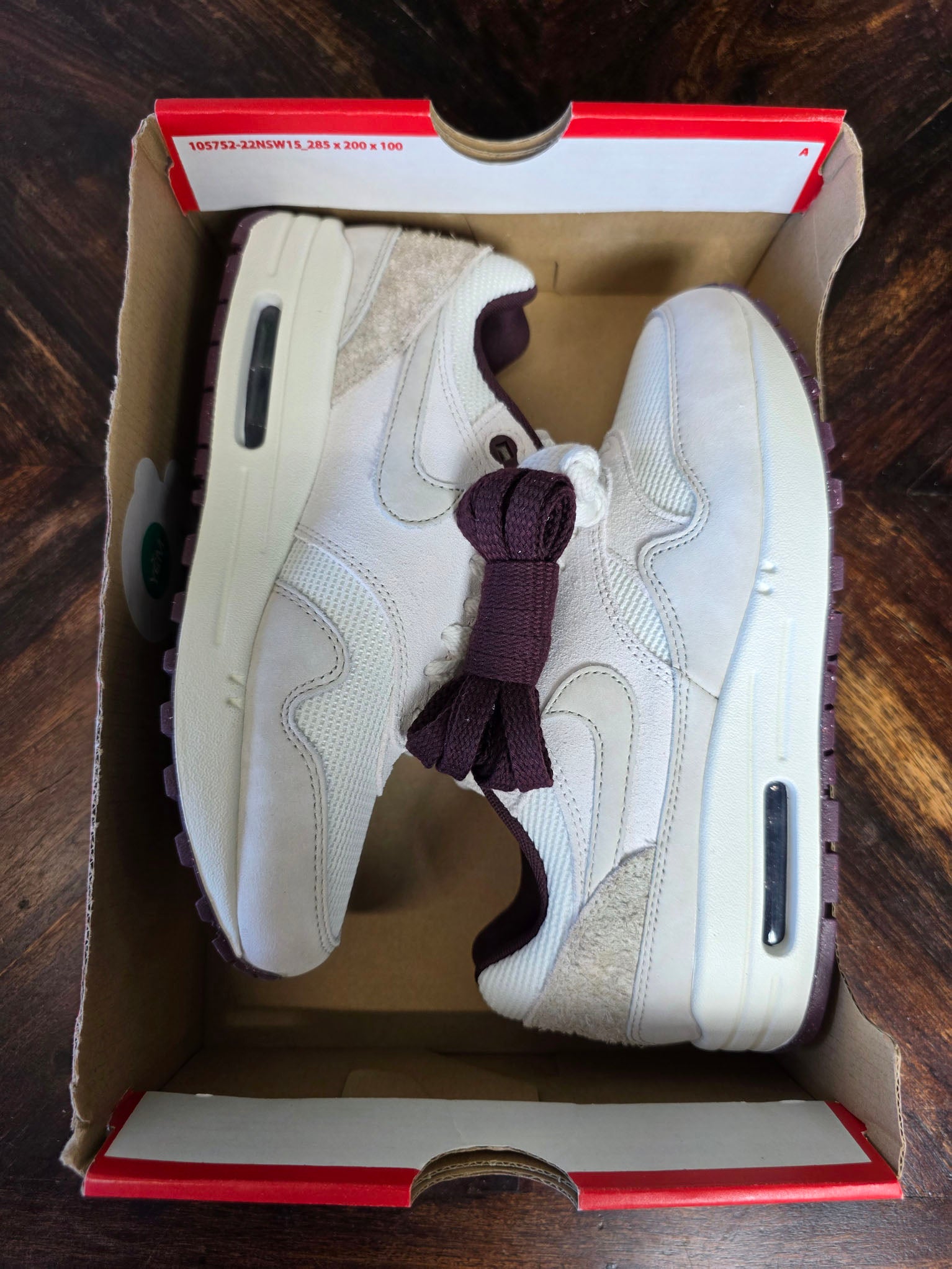 Nike Air Max 1 Brown Burgundy Crush maat 36,5