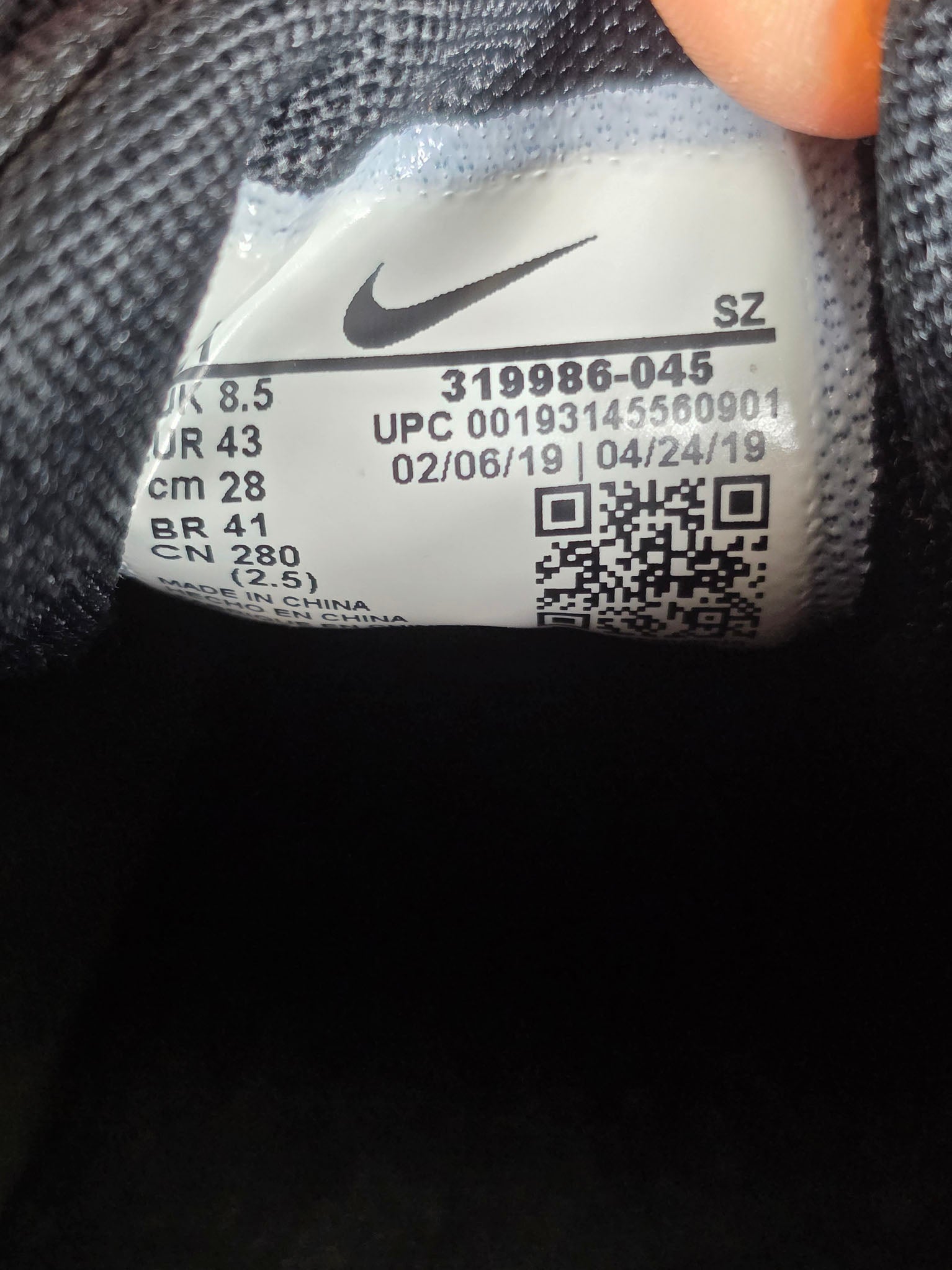 Nike Air Max 1 Triple Black maat 43