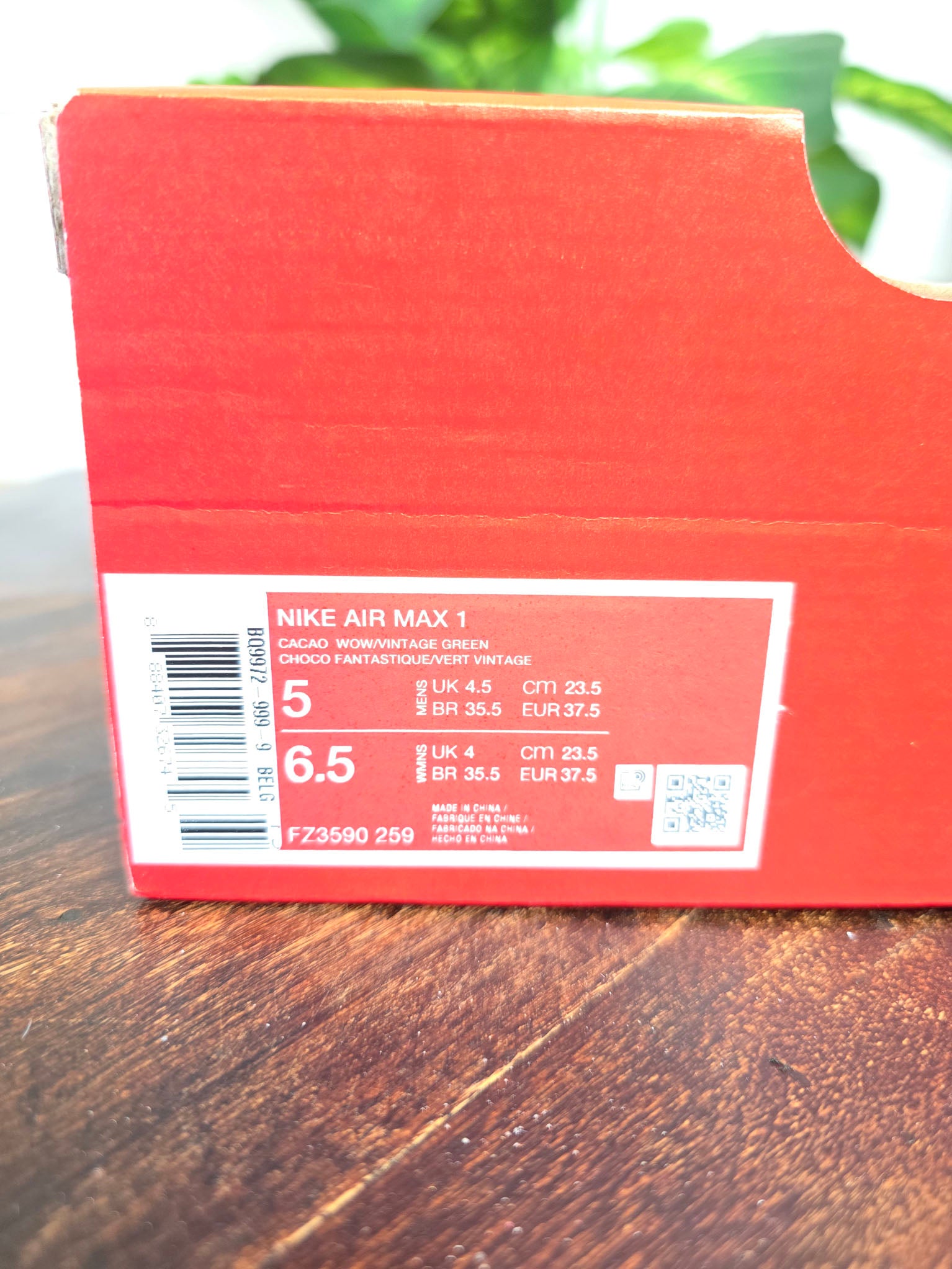 Nike Air Max 1 "Beef & Broccoli" maat 37,5