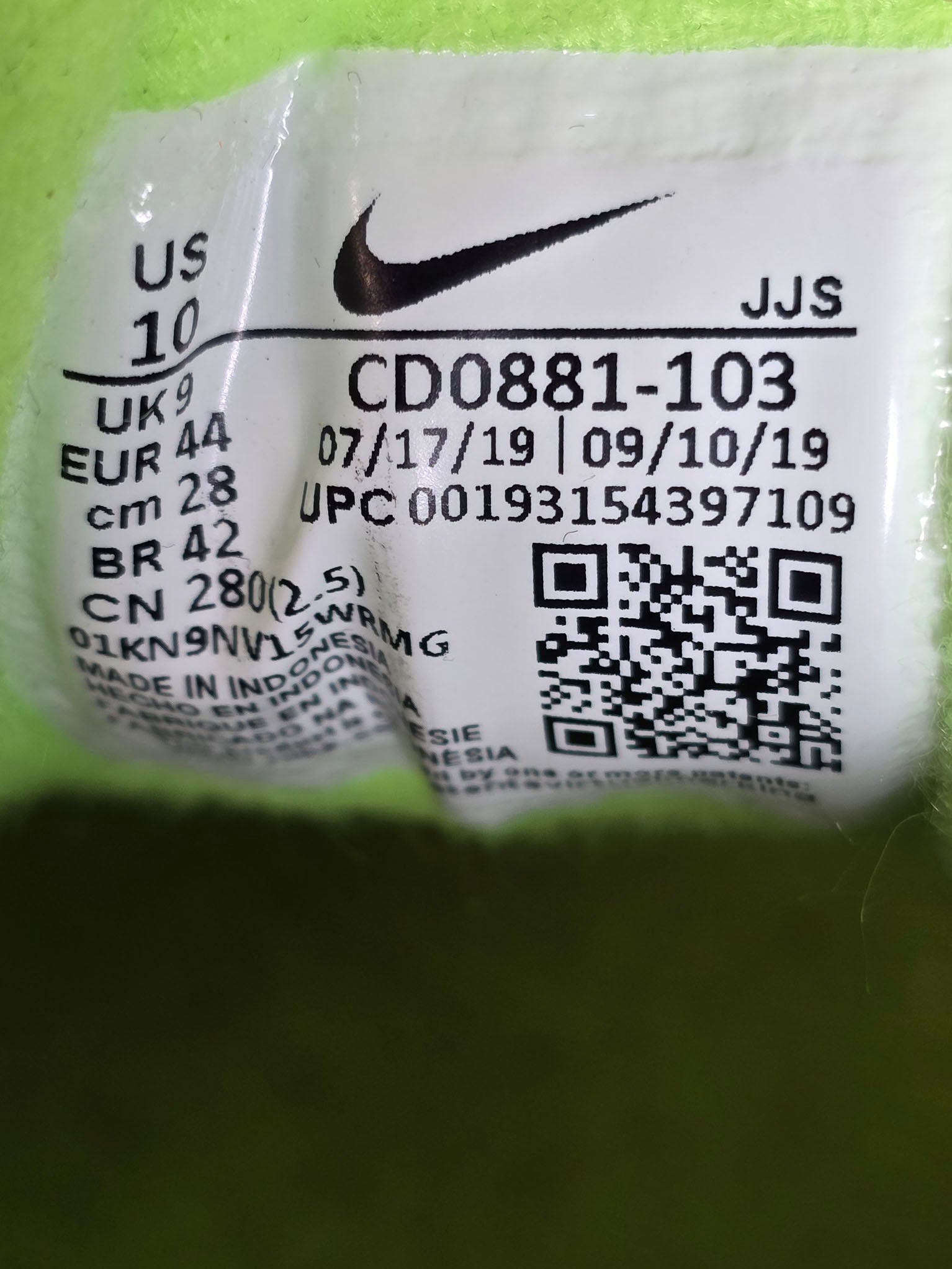 Nike Air Max 90 OG Volt maat 44