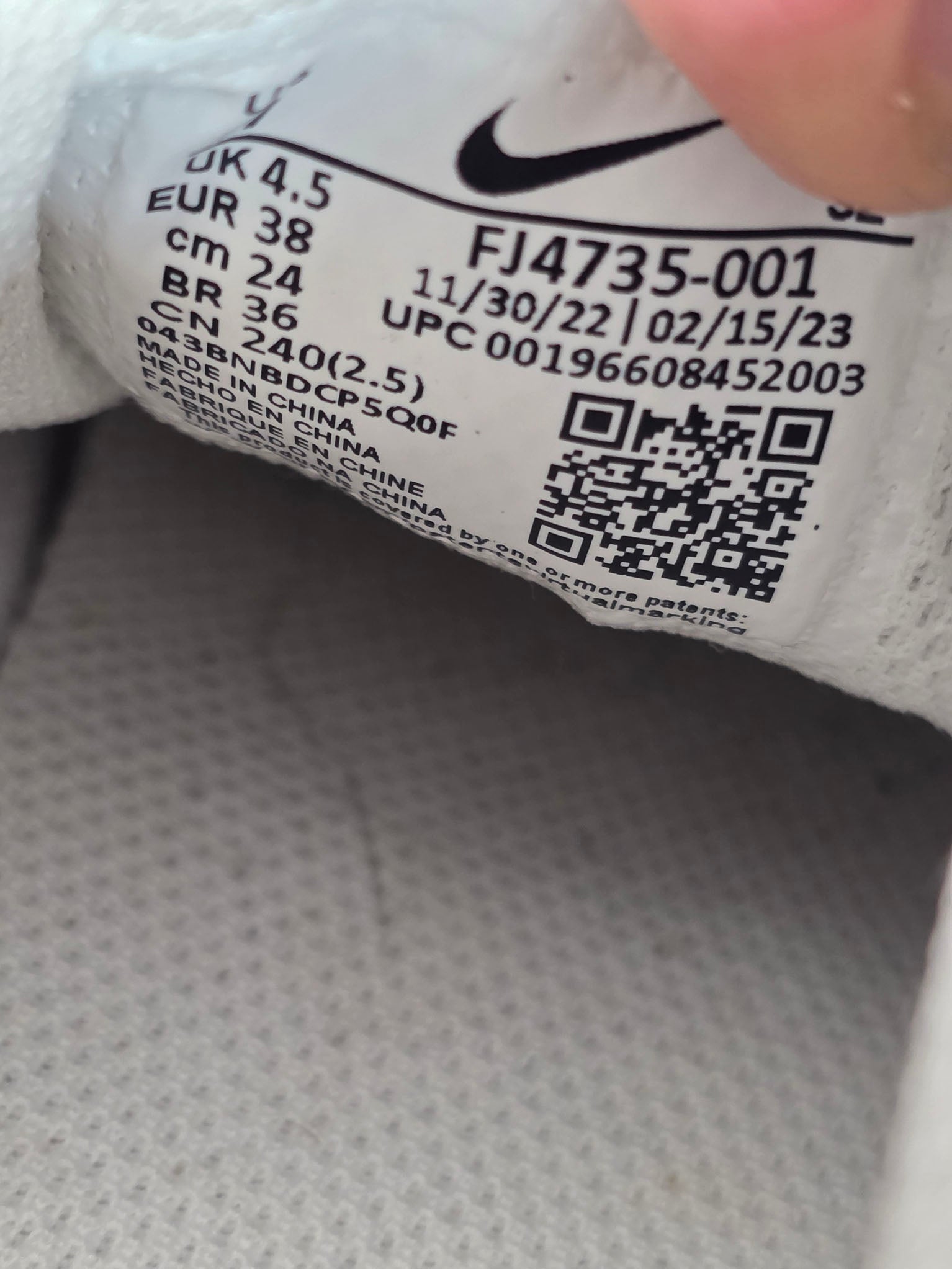 Nike Air Max 1 Crepe Light Bone maat 38