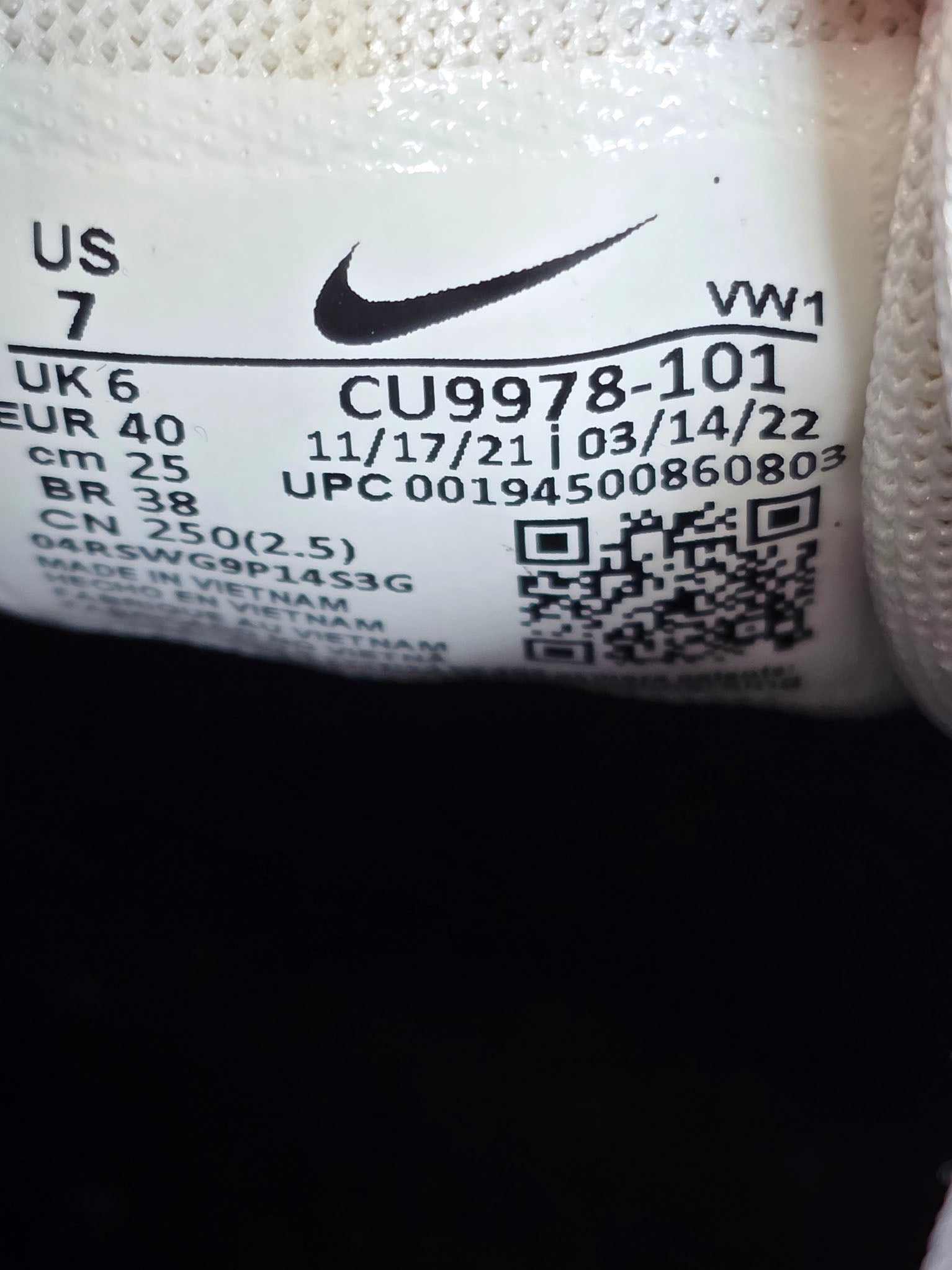 Nike Air Max 90 Golf Black White maat 40