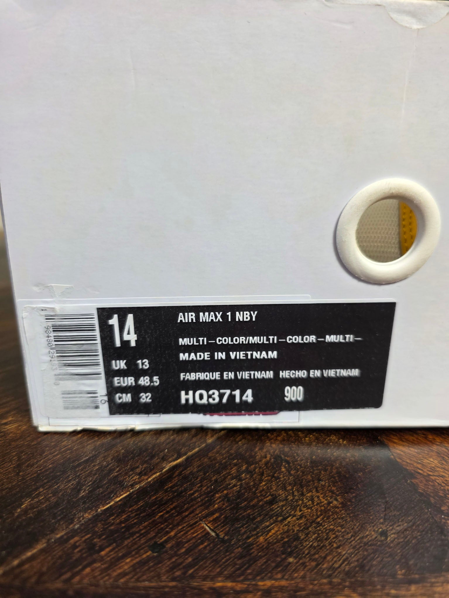 Nike Air Max 1 Black Red Yellow maat 48,5