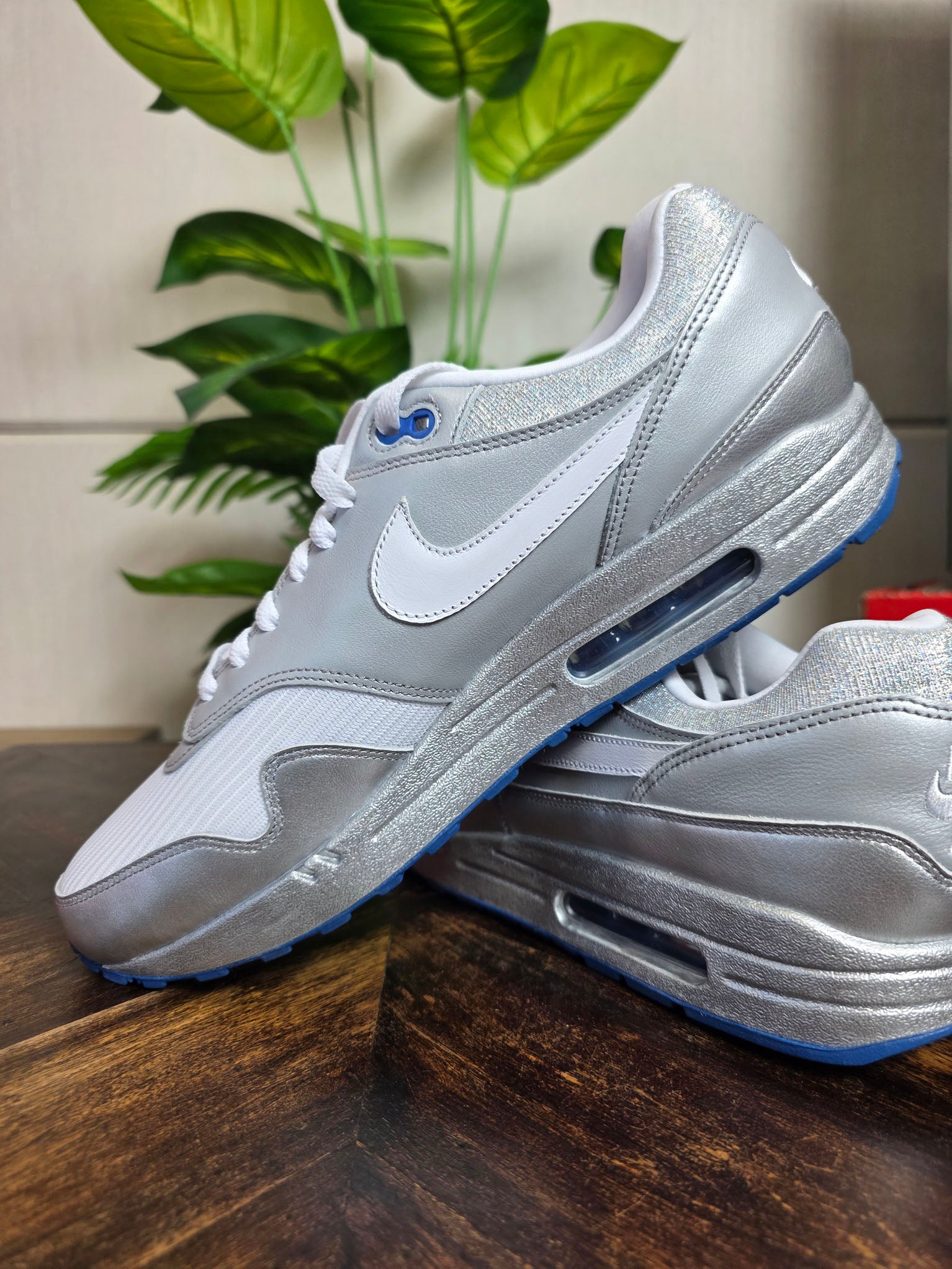 Nike Air Max 1 Silver Blue maat 47,5