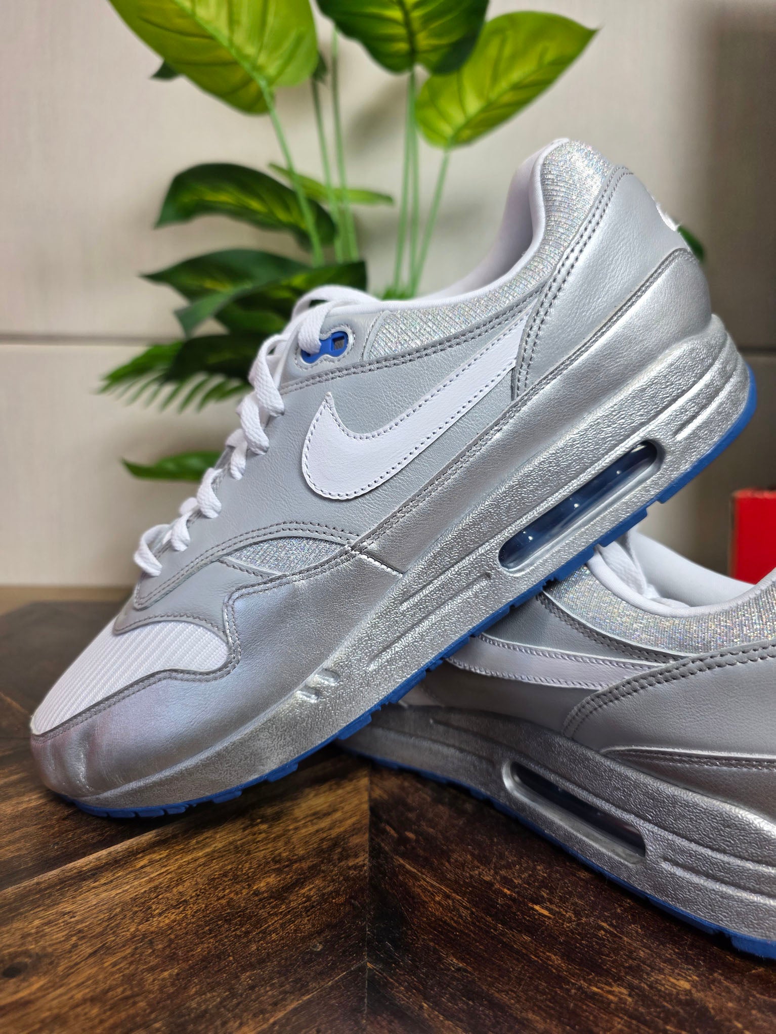 Nike Air Max 1 Silver Blue maat 47,5