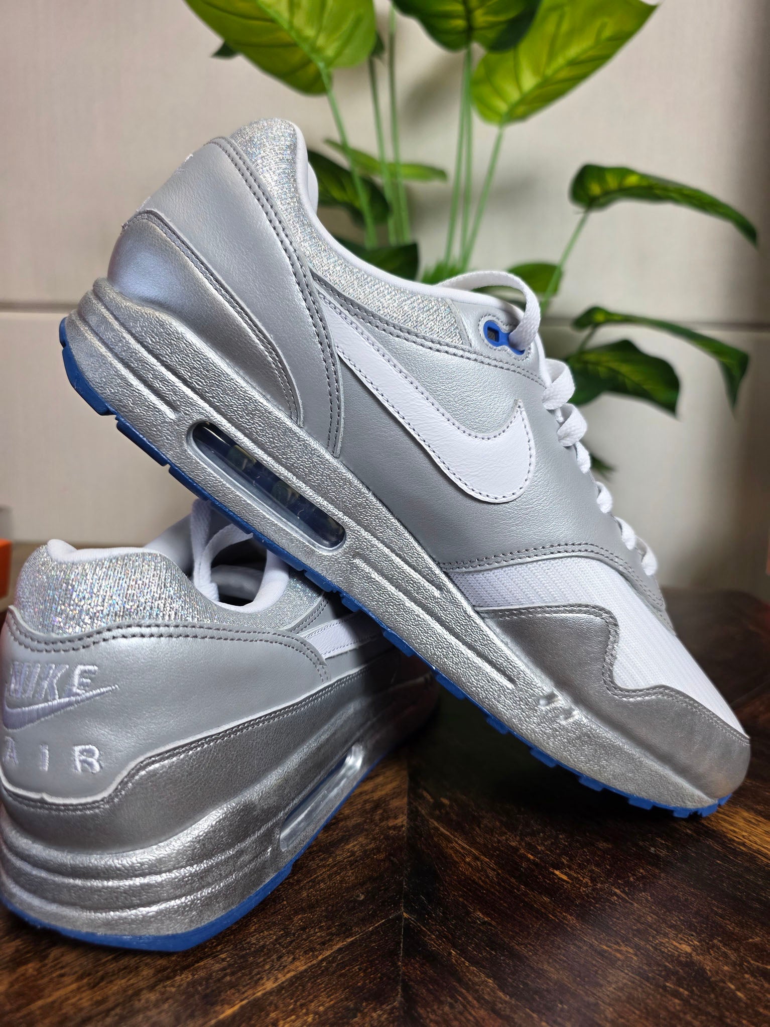 Nike Air Max 1 Silver Blue maat 47,5