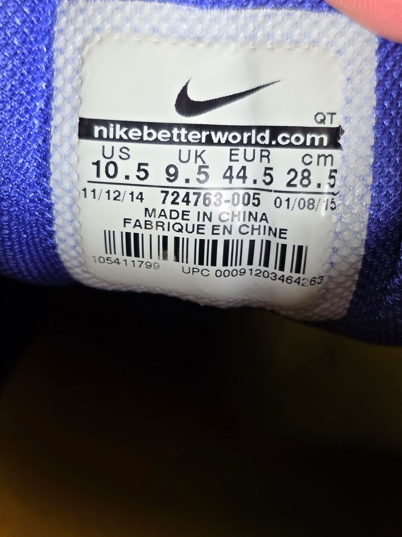 Nike Air Max 90 SD Gradient Black Persian Violet maat 44,5