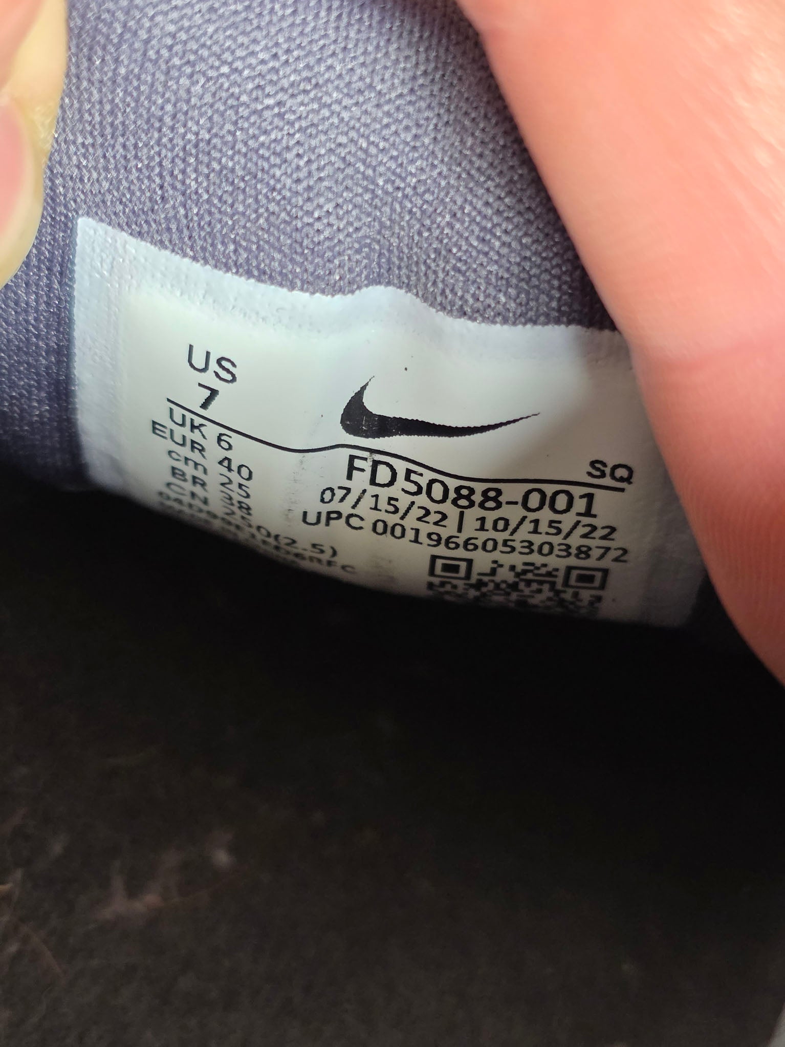 Nike Air Max 1 PRM Crepe Soft Grey maat 40