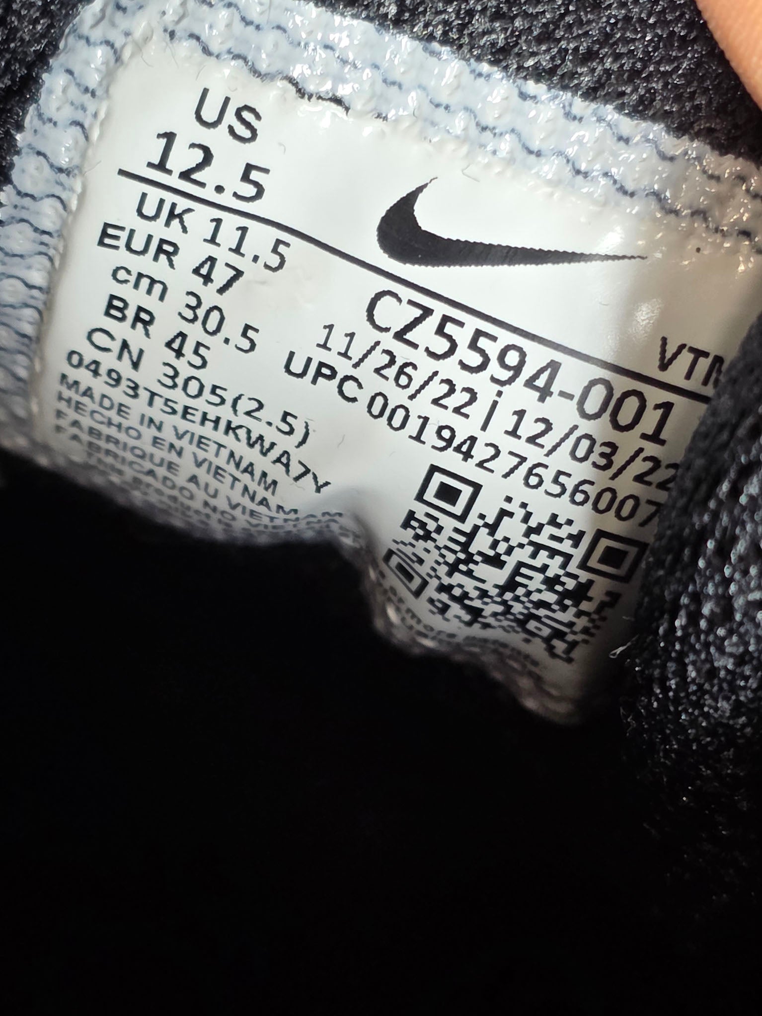 Nike Air Max 90 Triple Black LTR maat 47