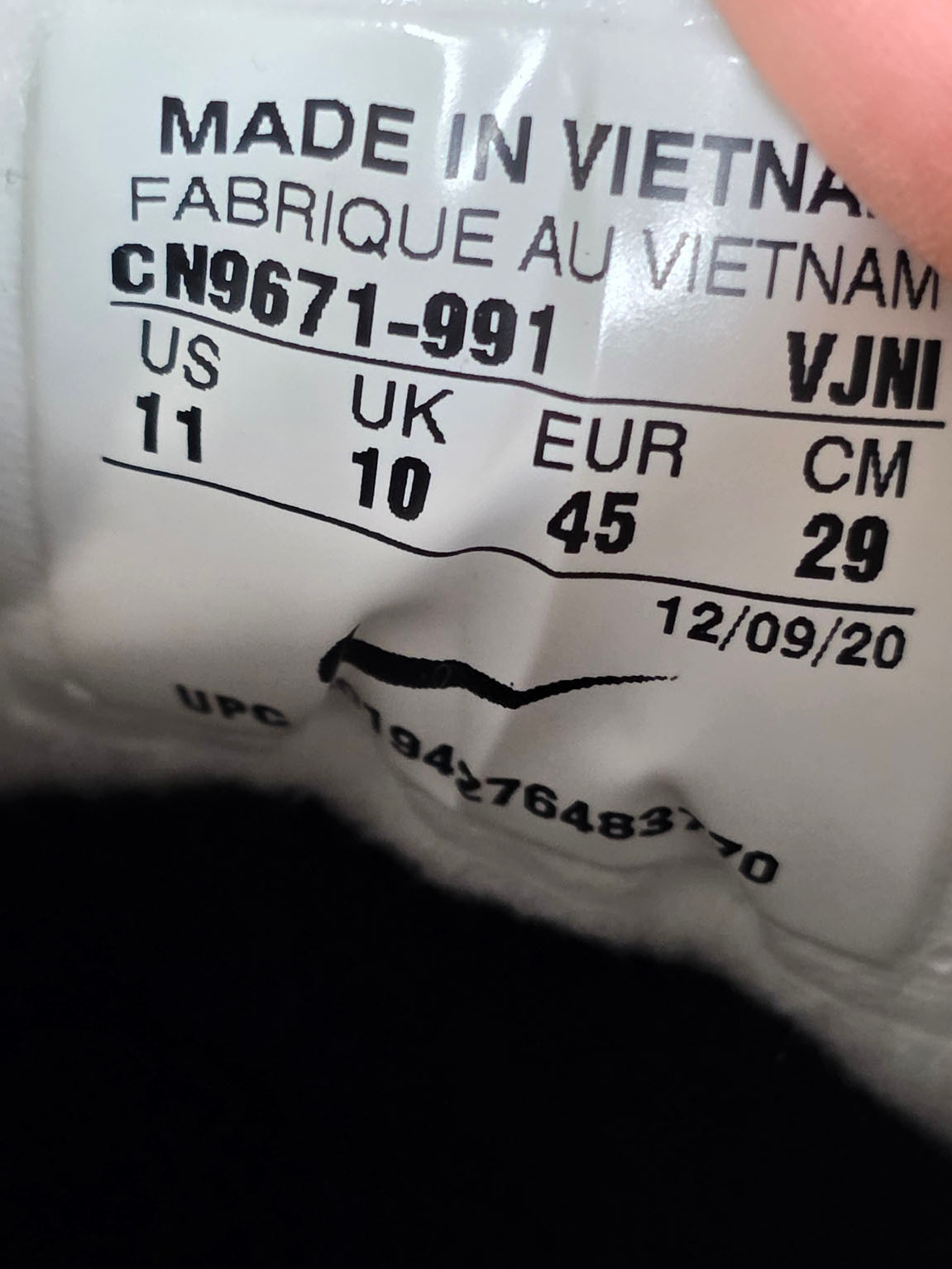 Nike Air Max 1 Black Yellow maat 45