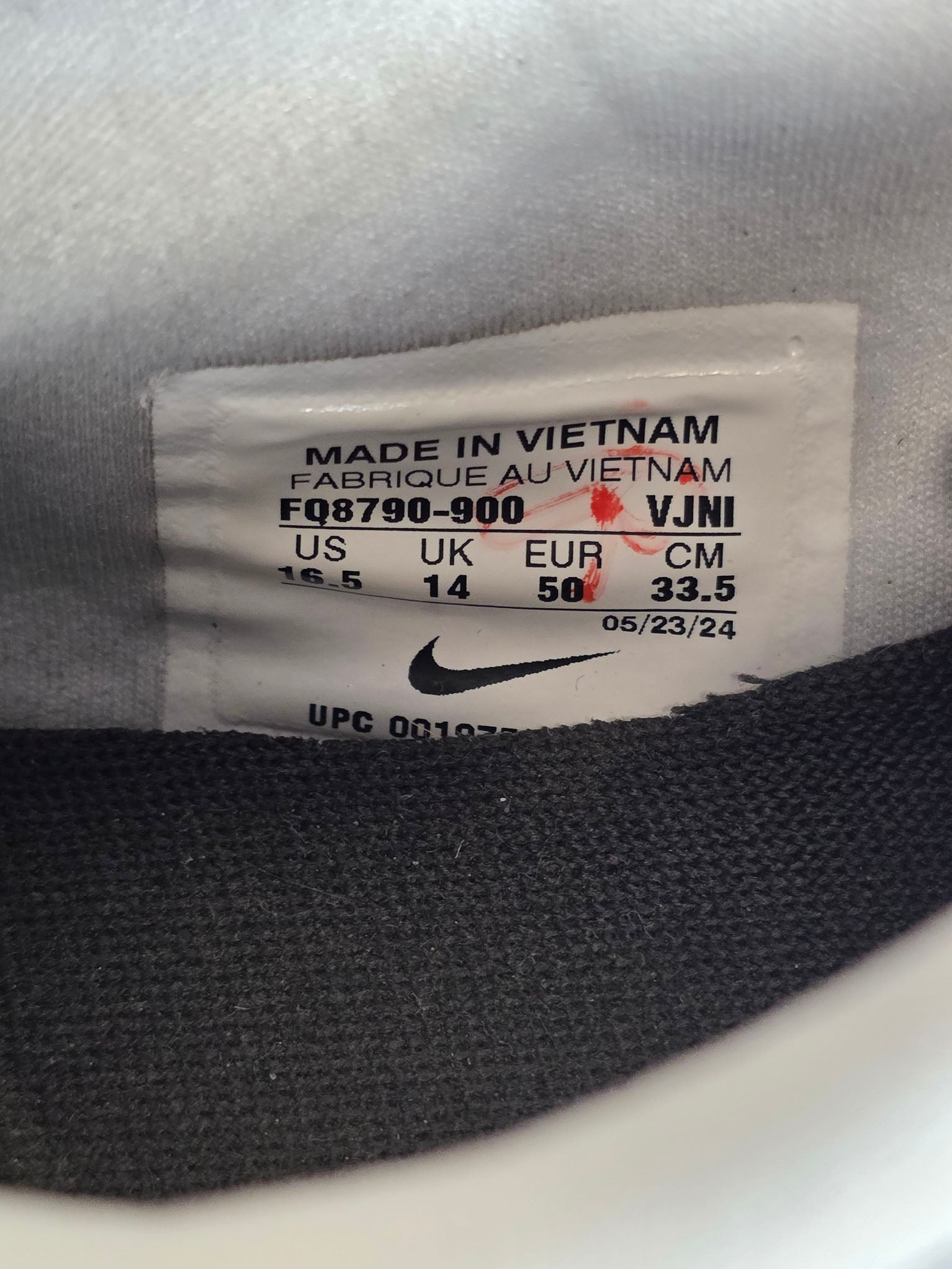 Nike Air Max 1 Black White maat 50