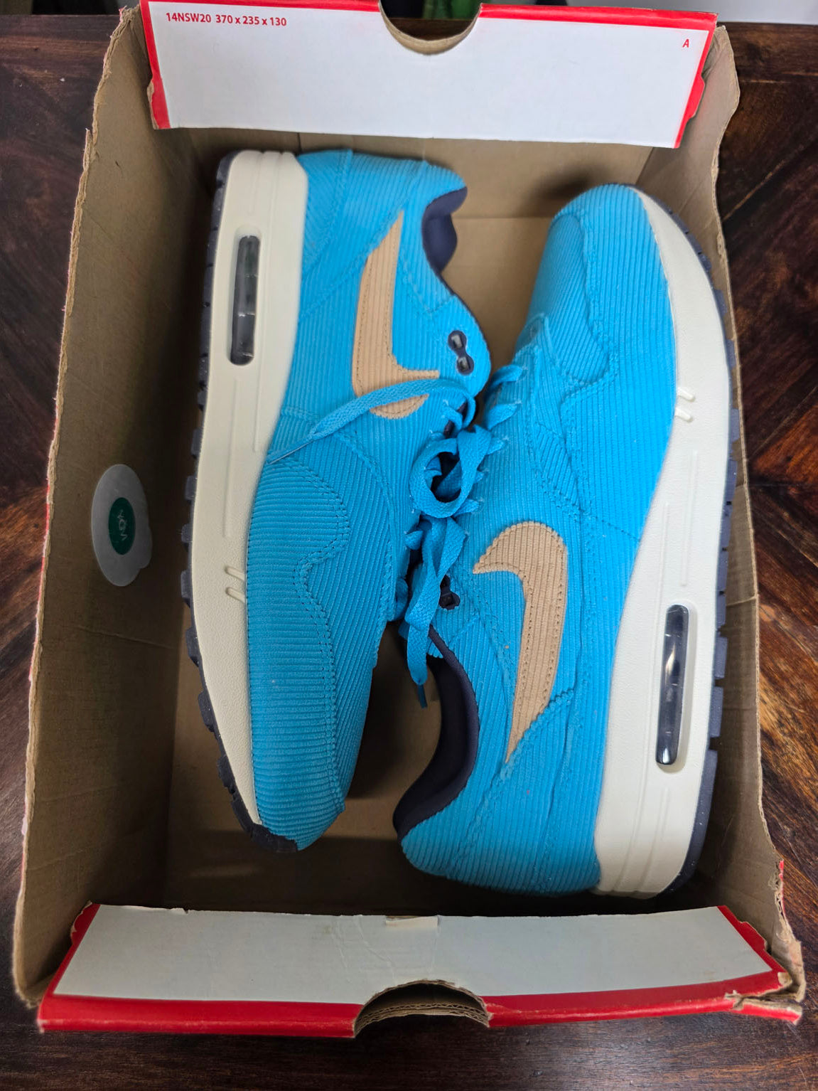 Nike Air Max 1 PRM Blue Corduroy maat 48,5