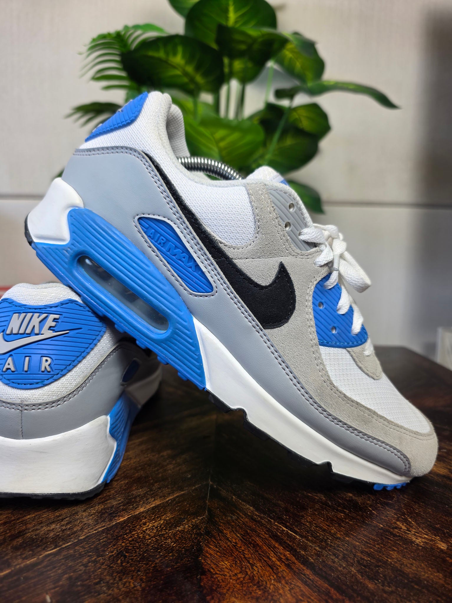 Nike Air Max 90 Pure Platinum Photo Blue maat 45