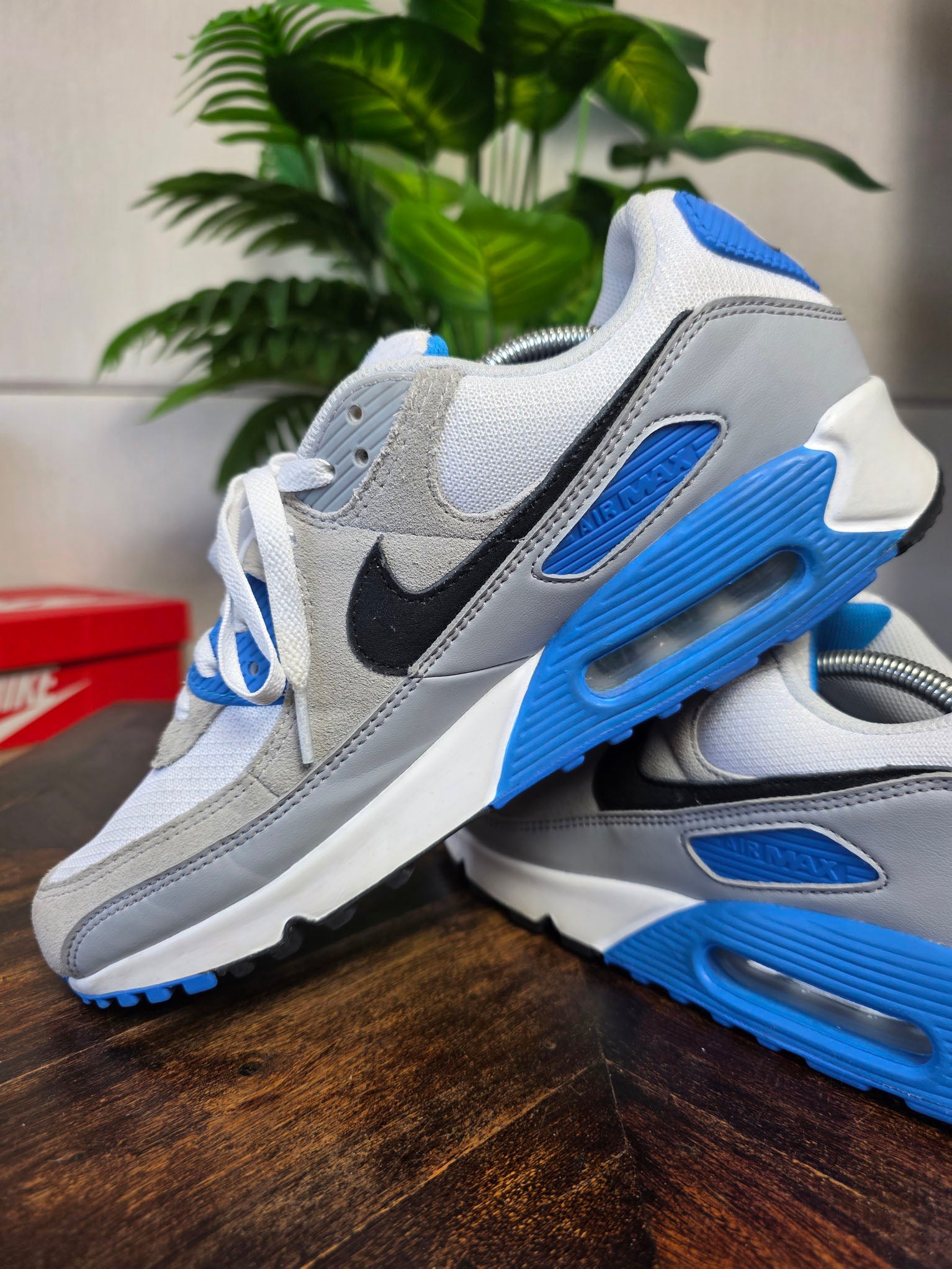 Nike Air Max 90 Pure Platinum Photo Blue maat 45