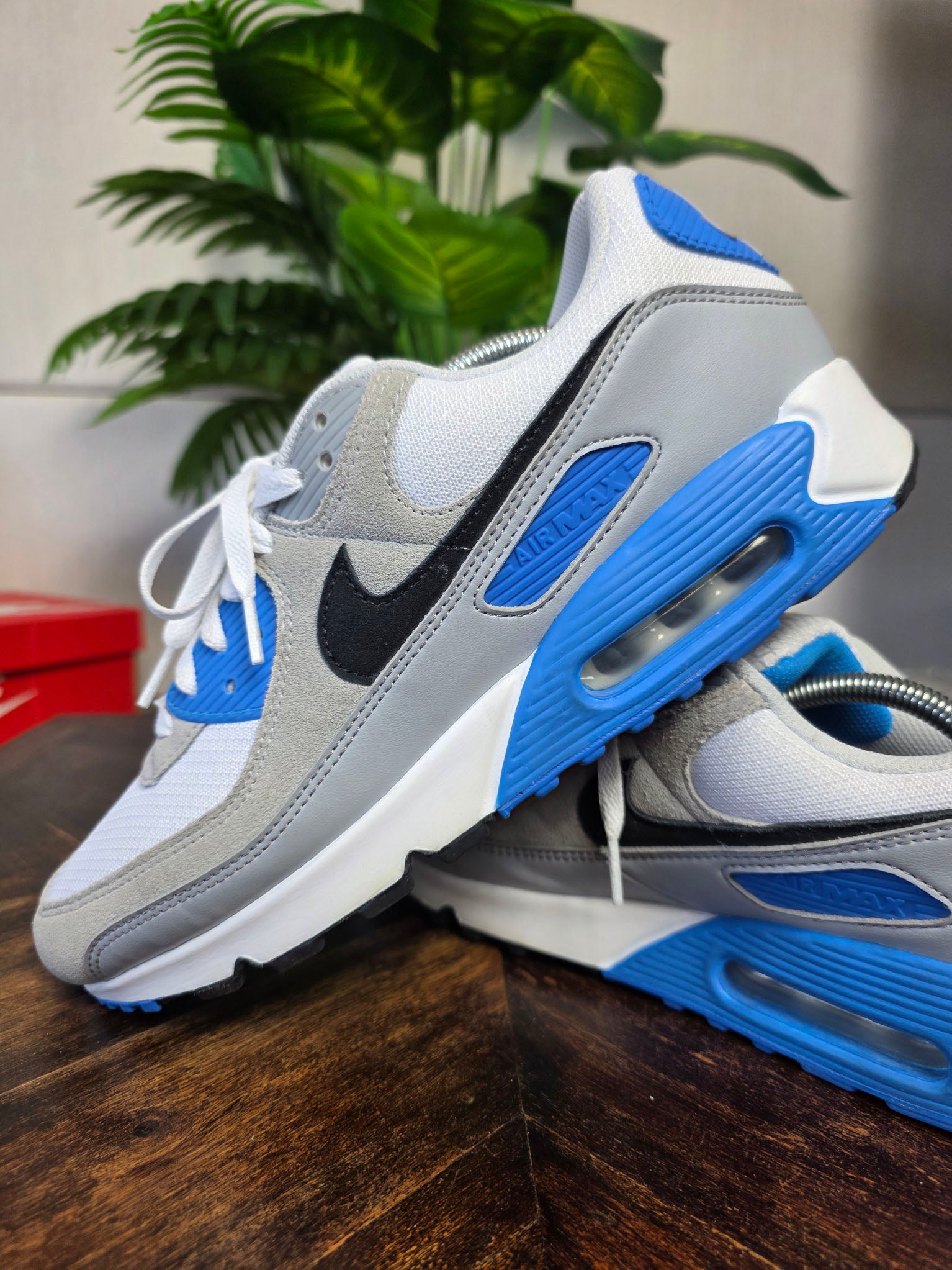 Nike Air Max 90 Pure Platinum Photo Blue maat 45