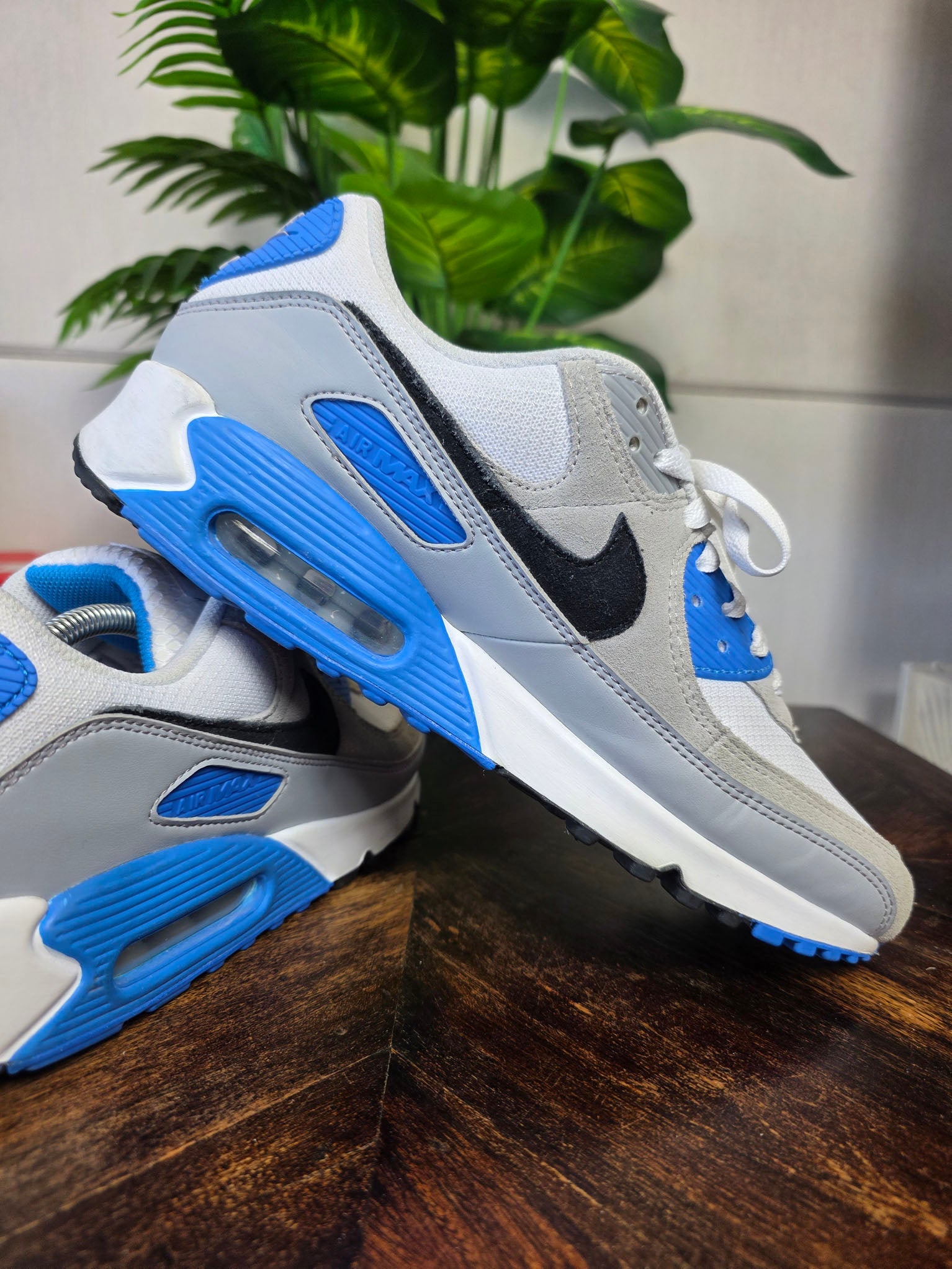 Nike Air Max 90 Pure Platinum Photo Blue maat 45